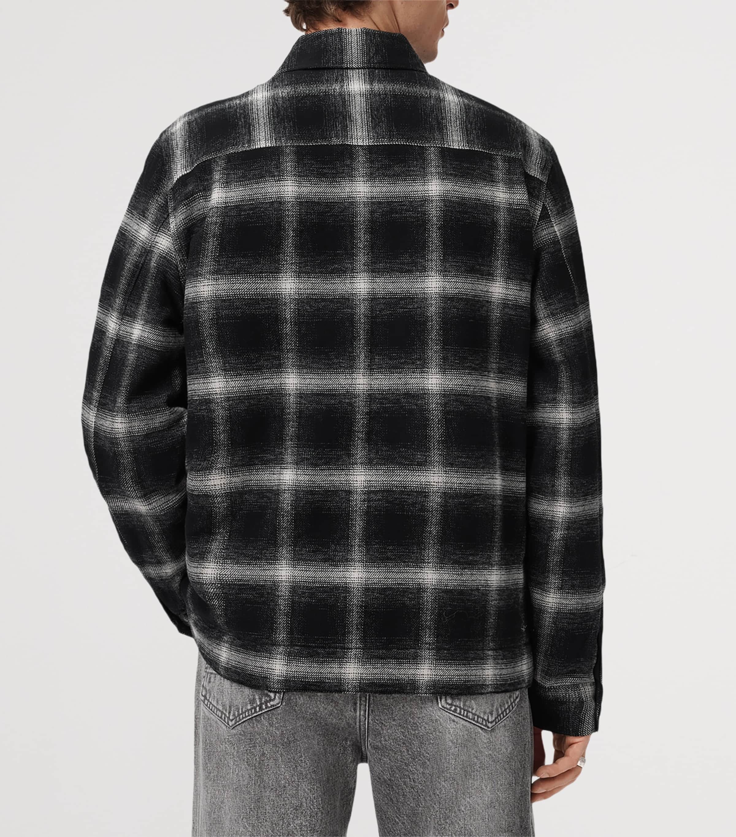 Organic Cotton Check Bayo Jacket BLACK Image 7