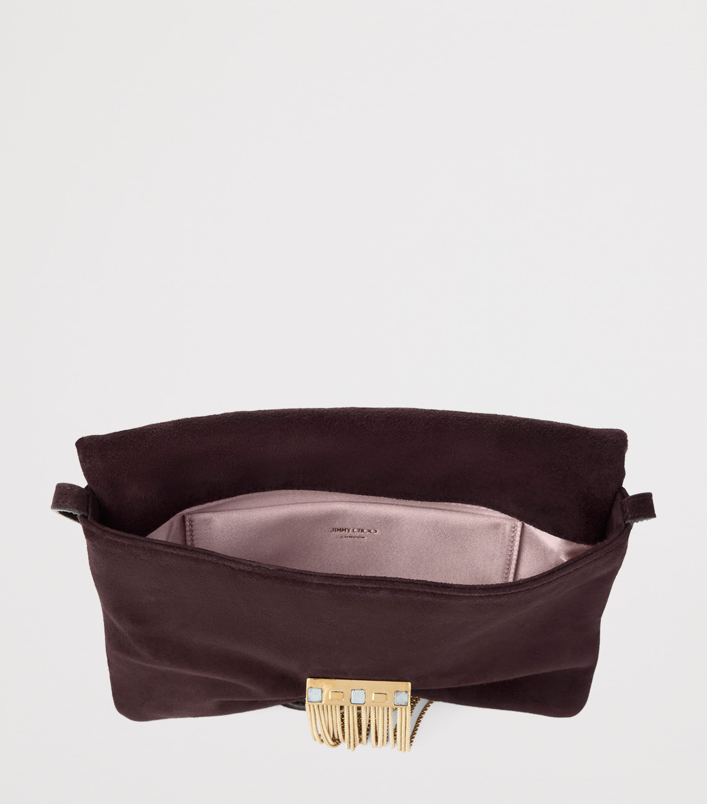 Zandra Suede Embellished Shoulder Bag DEEP MERLOT/GOLD Image 5