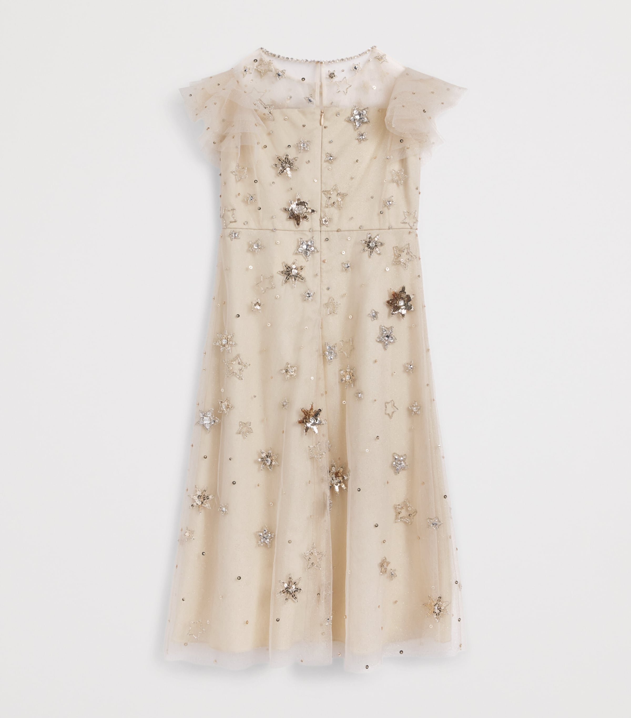 Jenny Packham Kids Tulle Embellished Nara Dress (8-12 Years) Pale Illusion Image 2