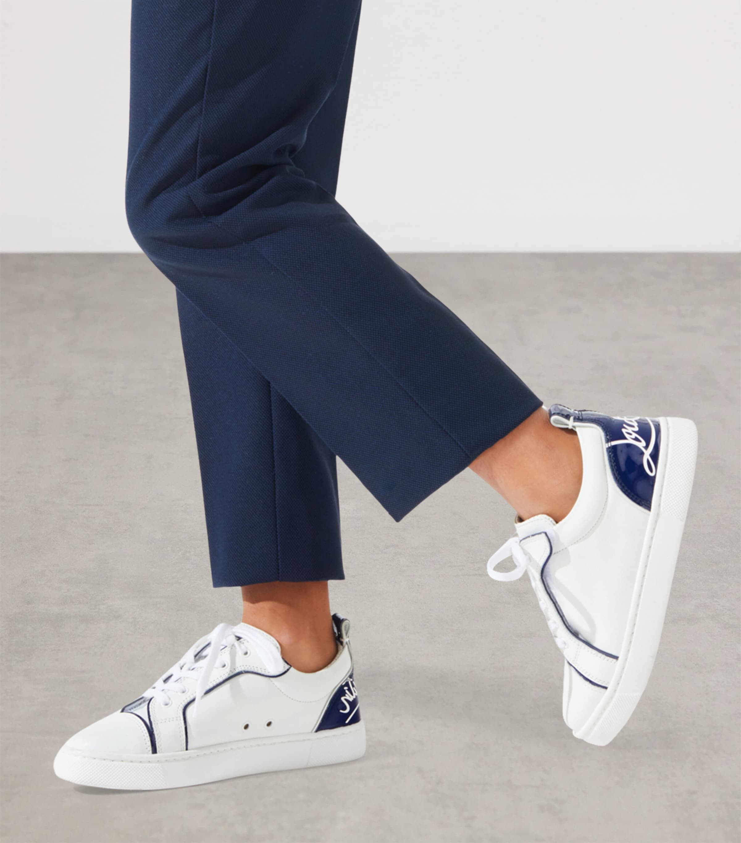 Christian Louboutin Kids 퍼니토 가죽 스니커즈