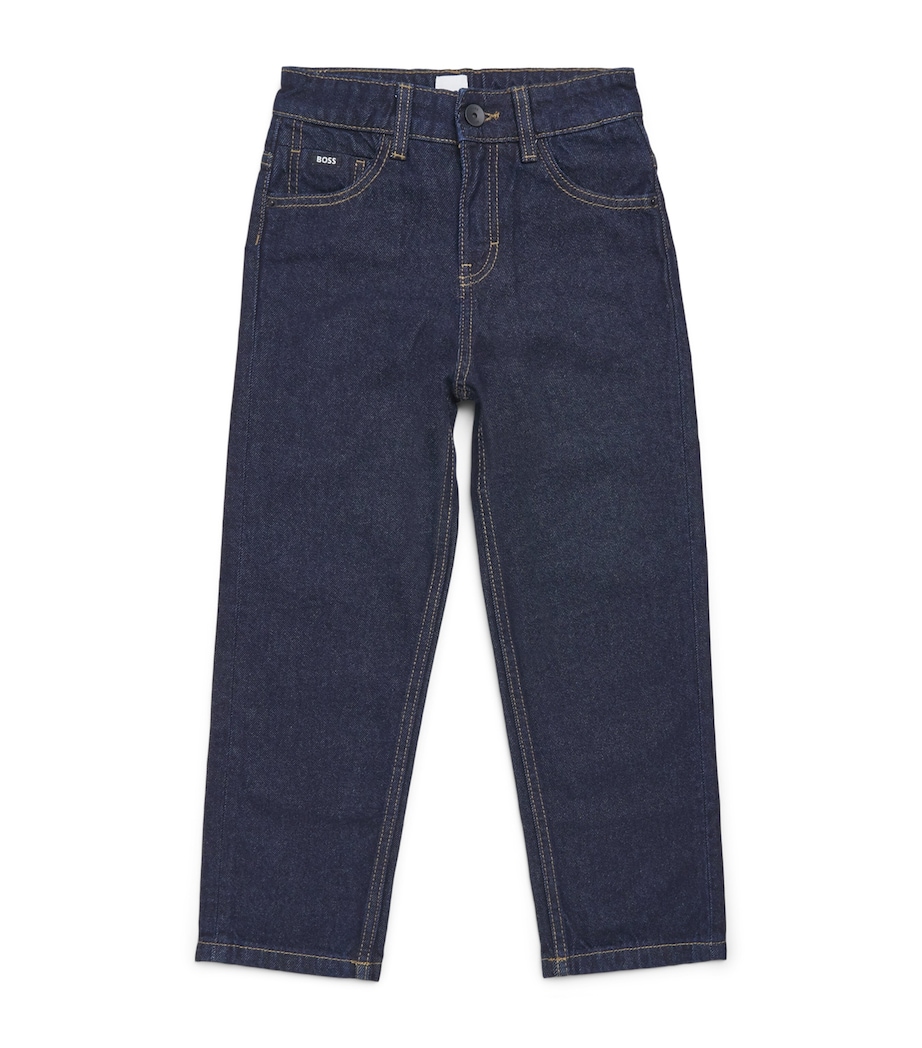 BOSS Kidswear Straight Jeans (4-16 Years) Raw Denim Image 1