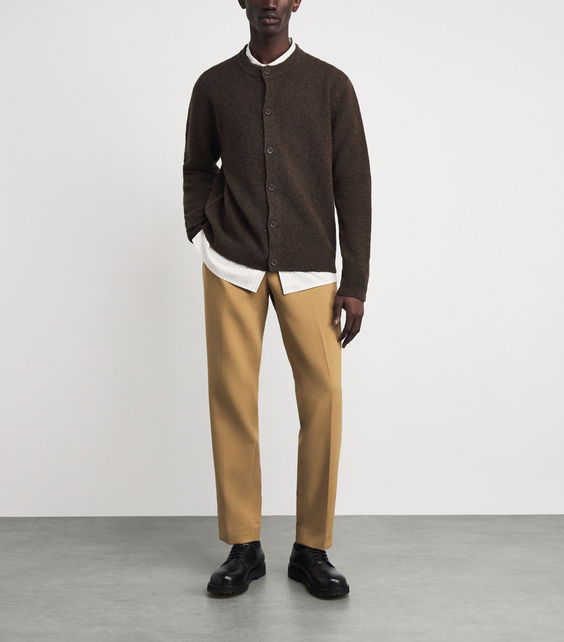 Sandro Paris Mens Stretch Jersey Trousers Nut Image 2