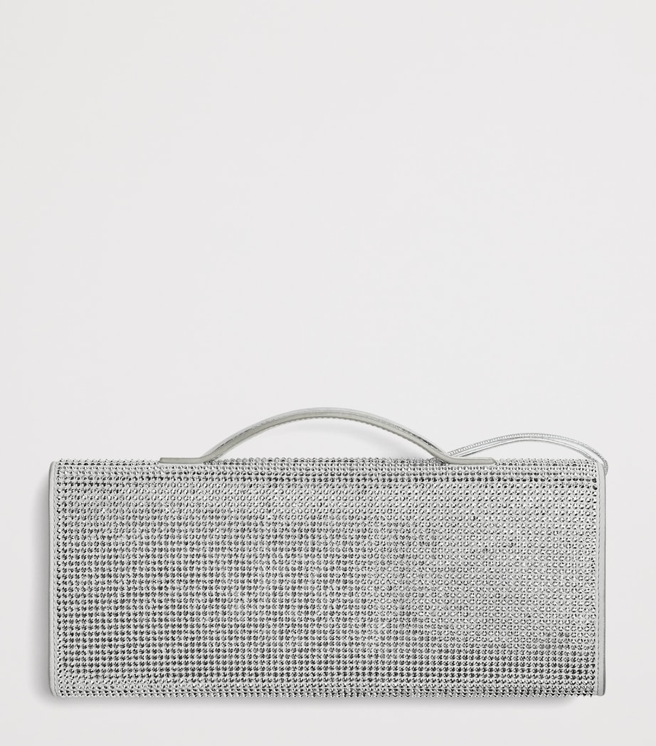 Leather Crystal-Embellished Andiamo Clutch Bag 1905 Image 4