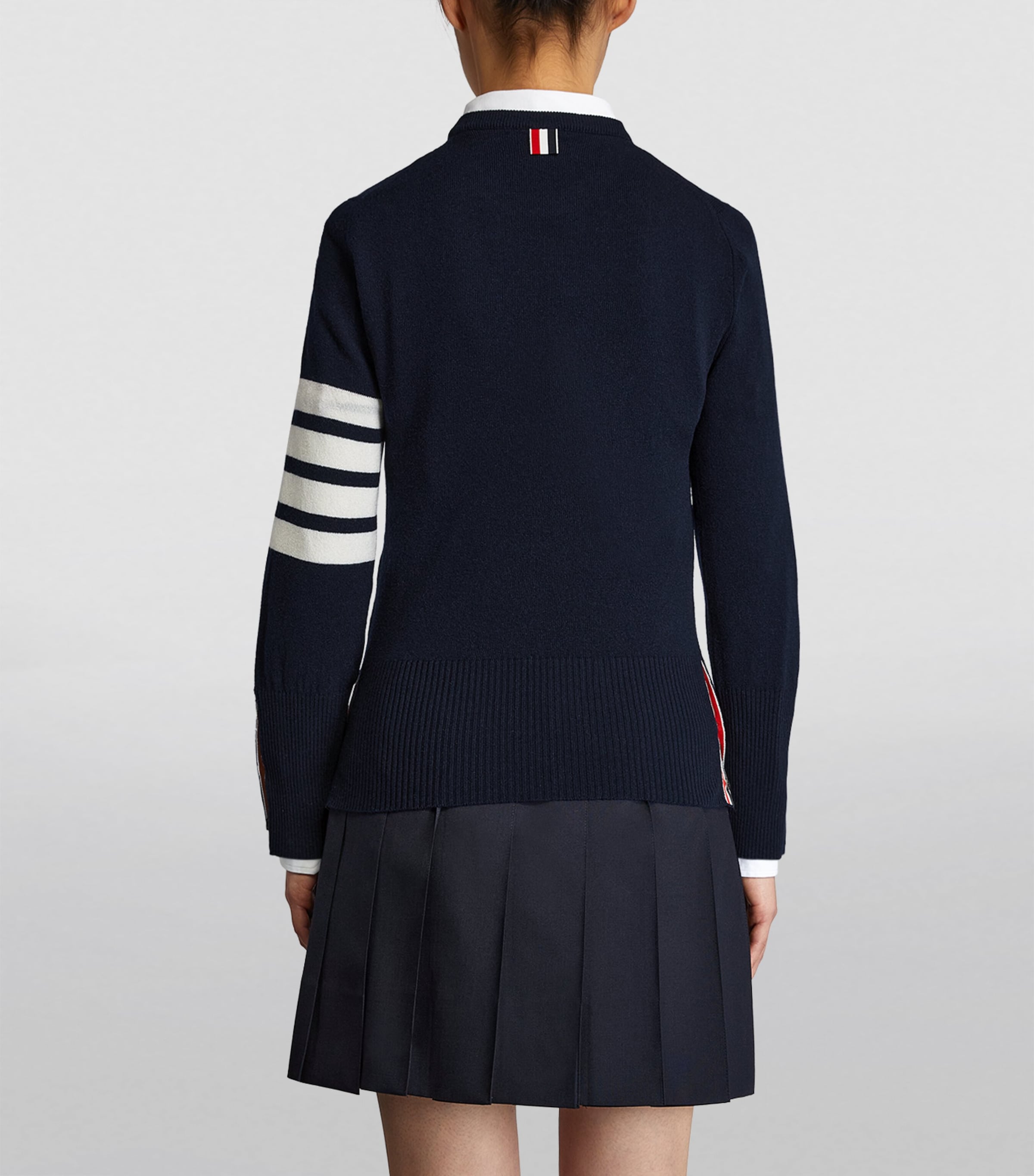Cashmere 4-Bar Sweater NAVY Image 4