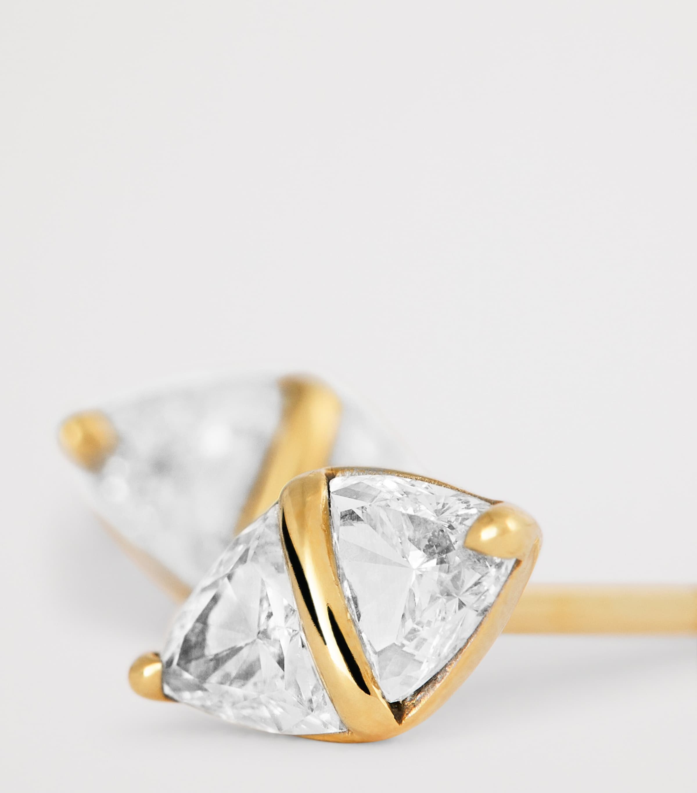 Yellow Gold and Diamond Tilly Stud Earrings YELLOW GOLD Image 6