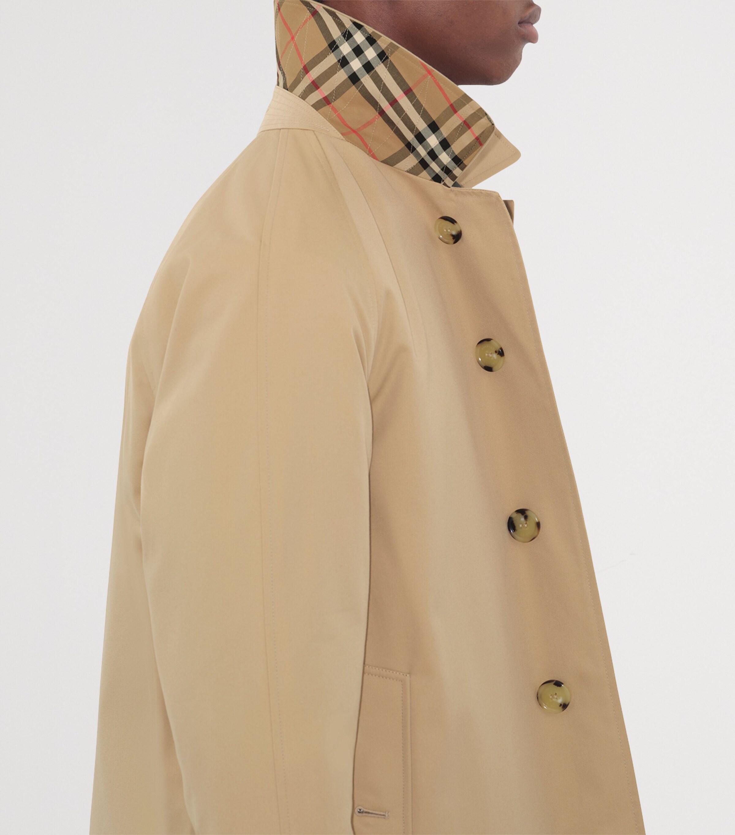 Burberry Mens Organic Cotton Car Coat Honey Image 6