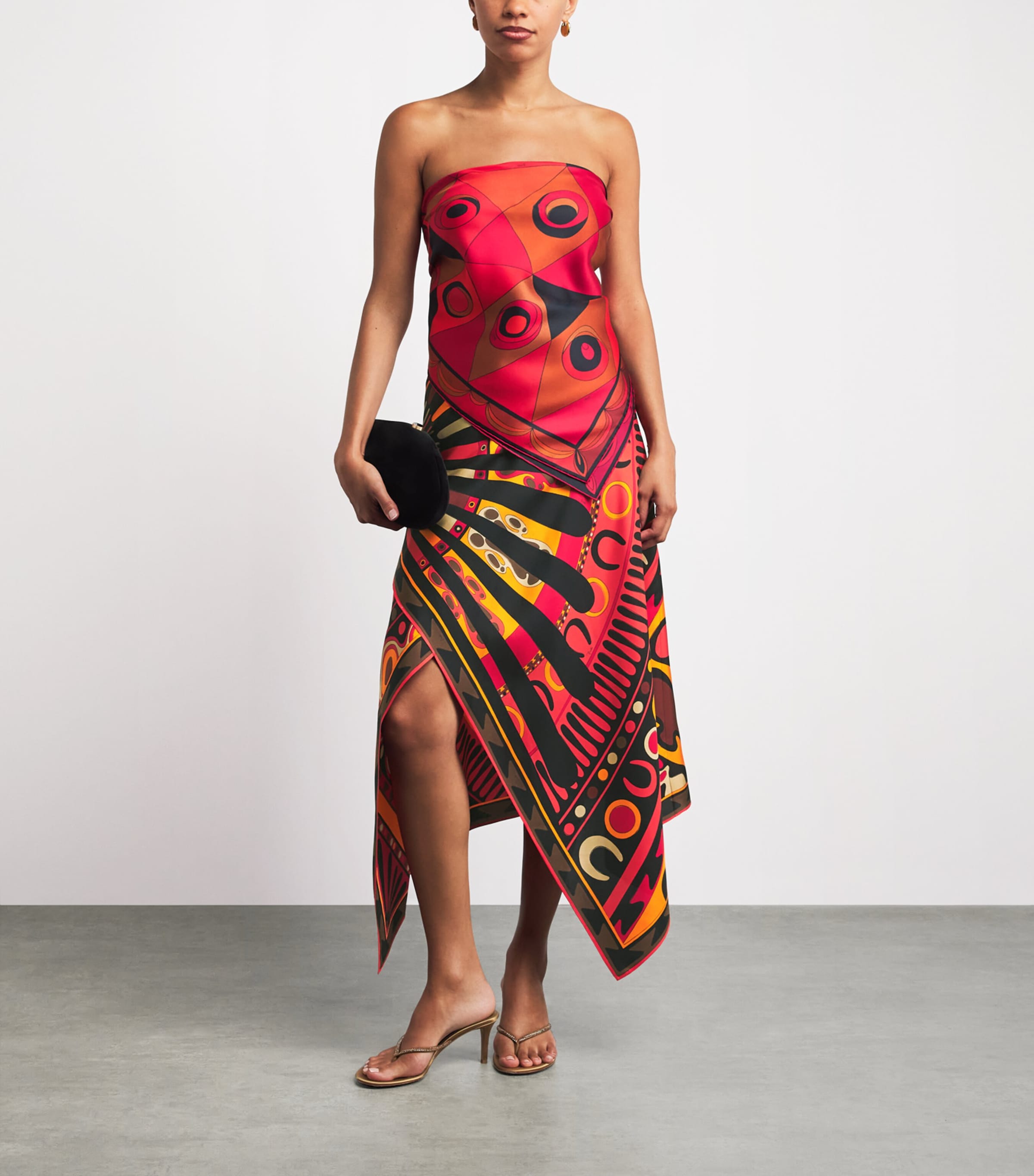 PUCCI Womens Silk Soleil Scarf Skirt Image 2