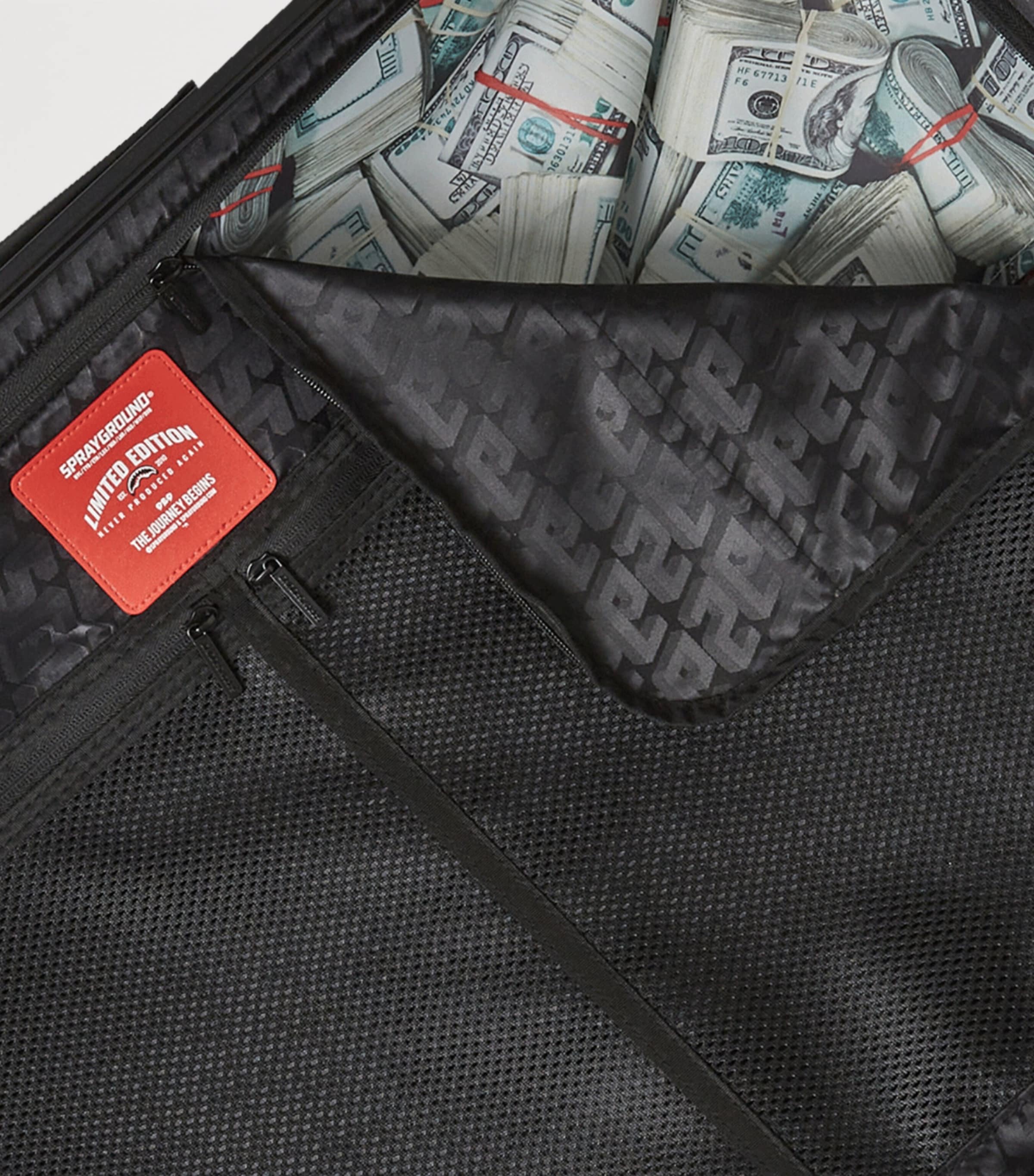 Embossed Check-In Suitcase (79cm) BLACK Image 9