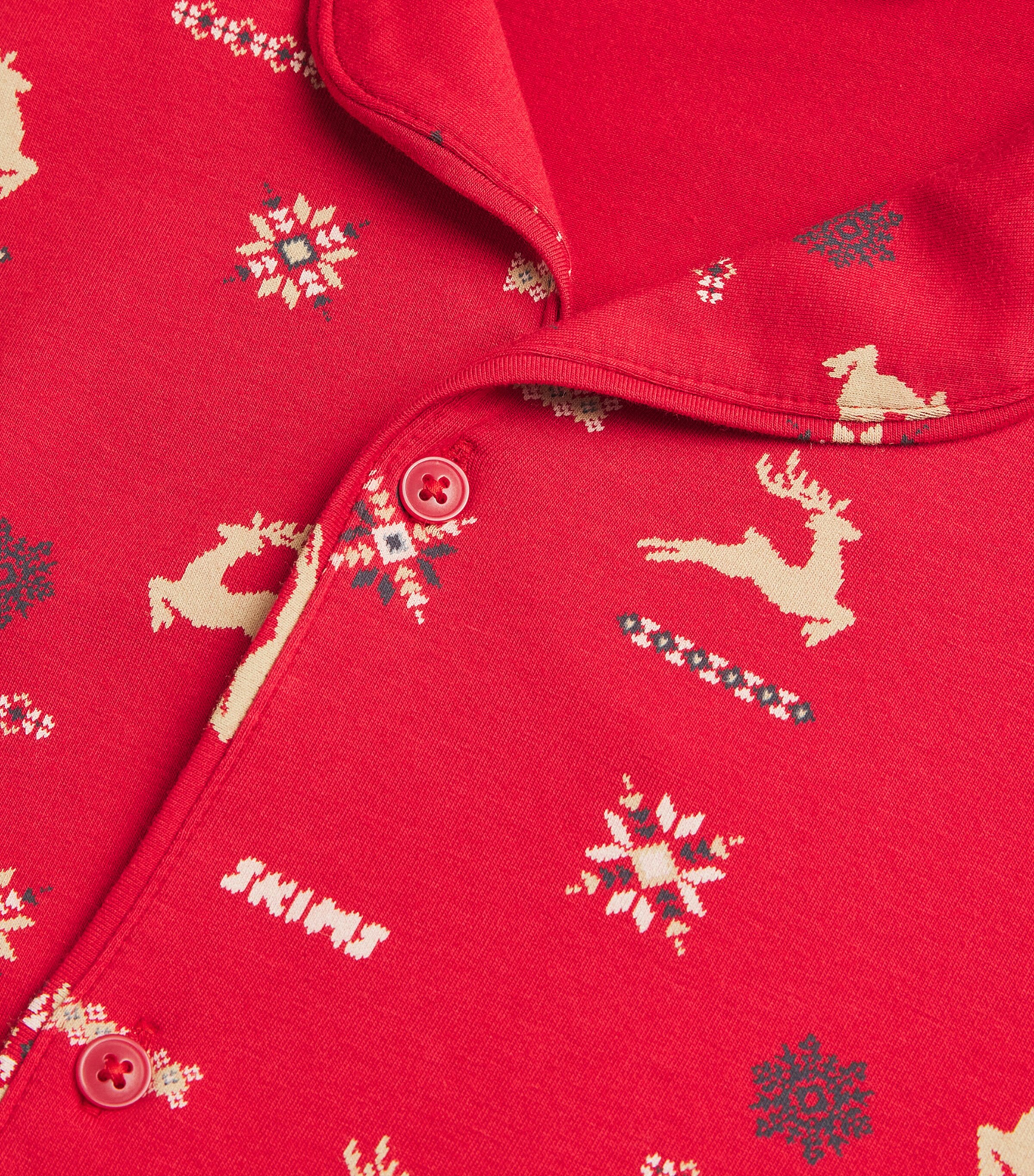 Skims Mens Jersey Sleep Pyjama Set Cranberry Vntg Deer Image 5