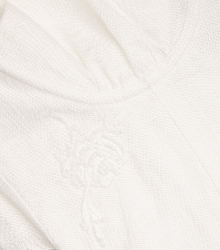 Linen Alessandra Mini Dress IVORY Image 5