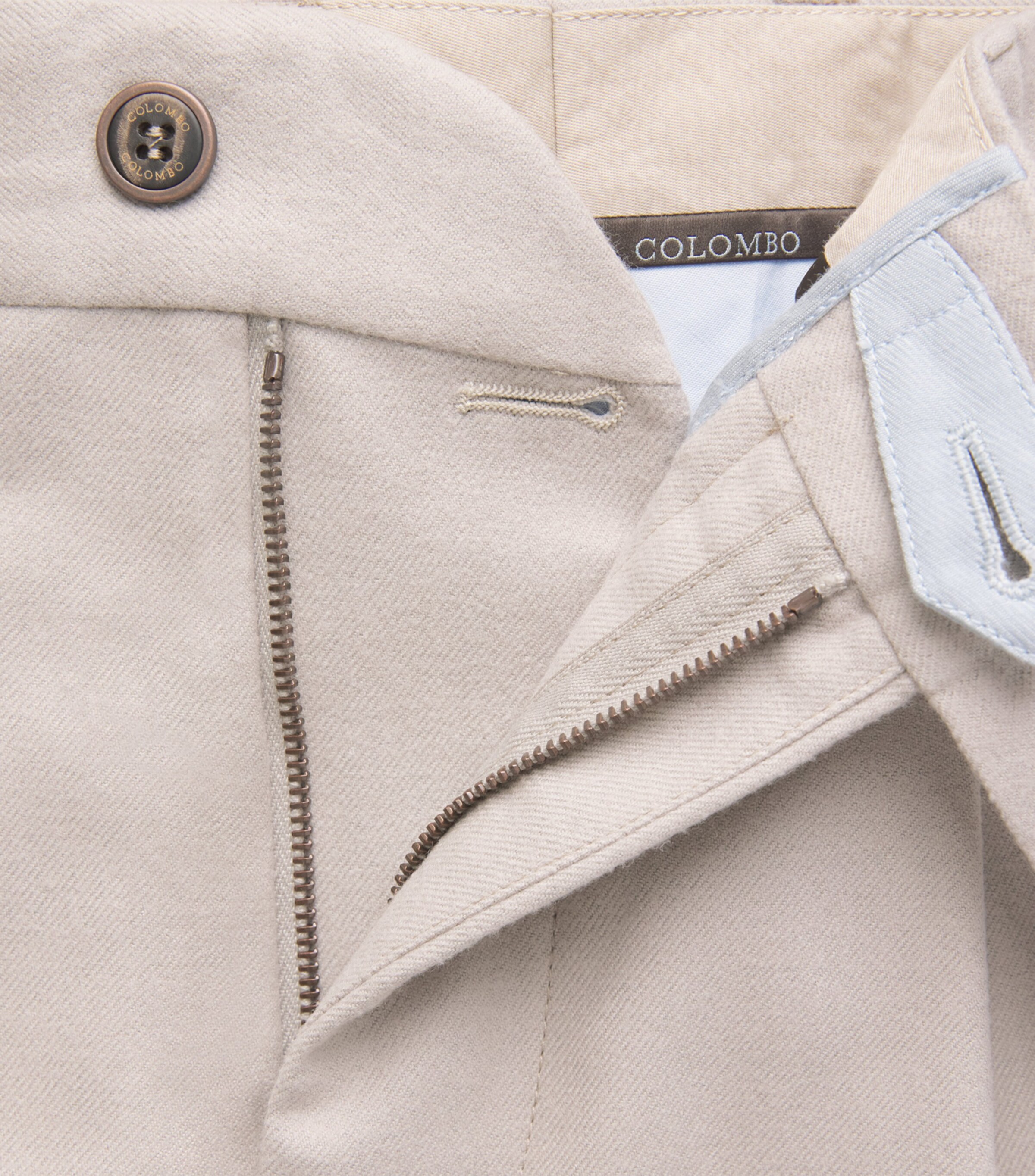 Colombo Mens Kid Cashmere Straight Trousers Brown Image 6