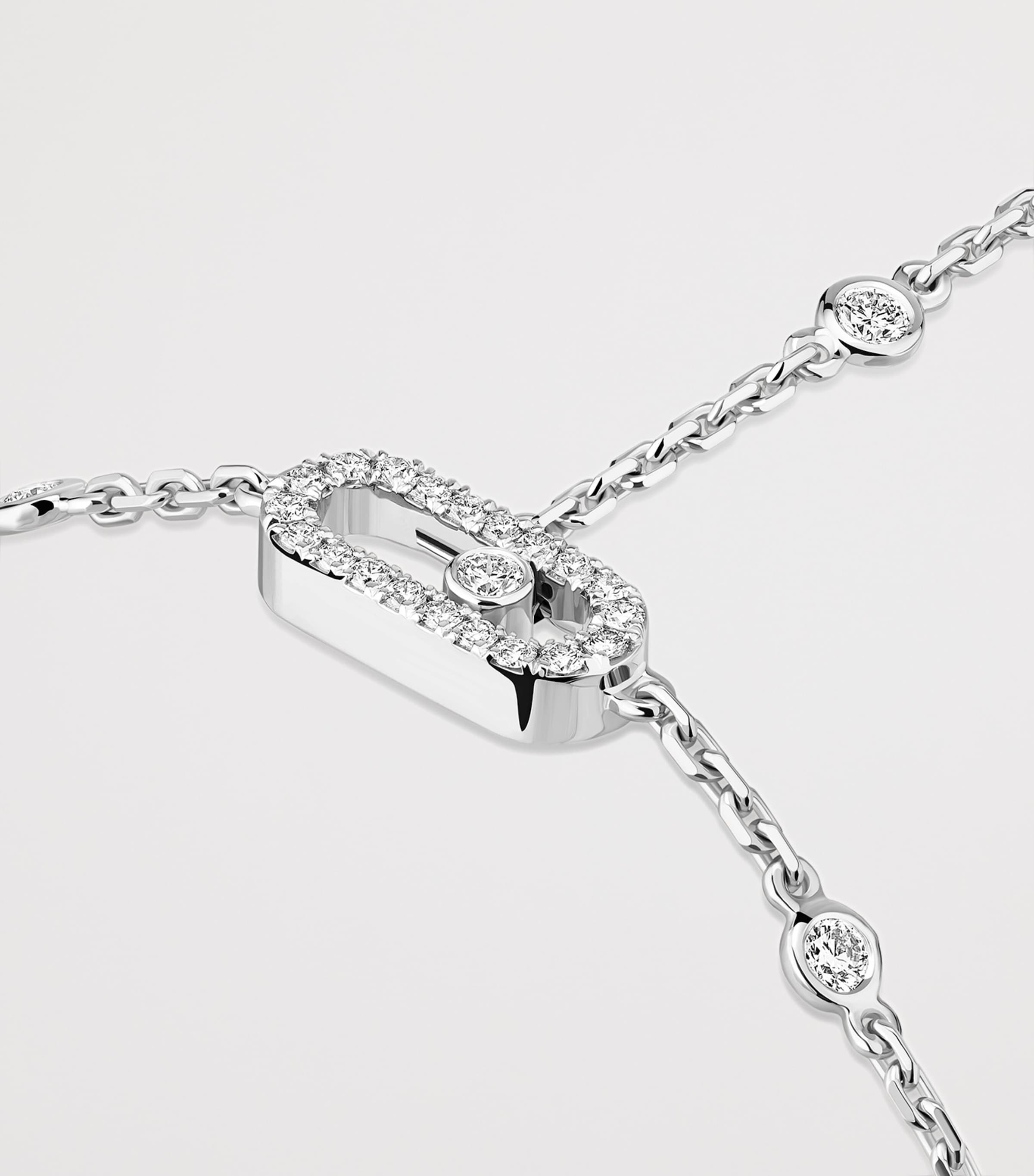 Messika White Gold and Diamond Move Uno Hand Bracelet White Gold Image 3