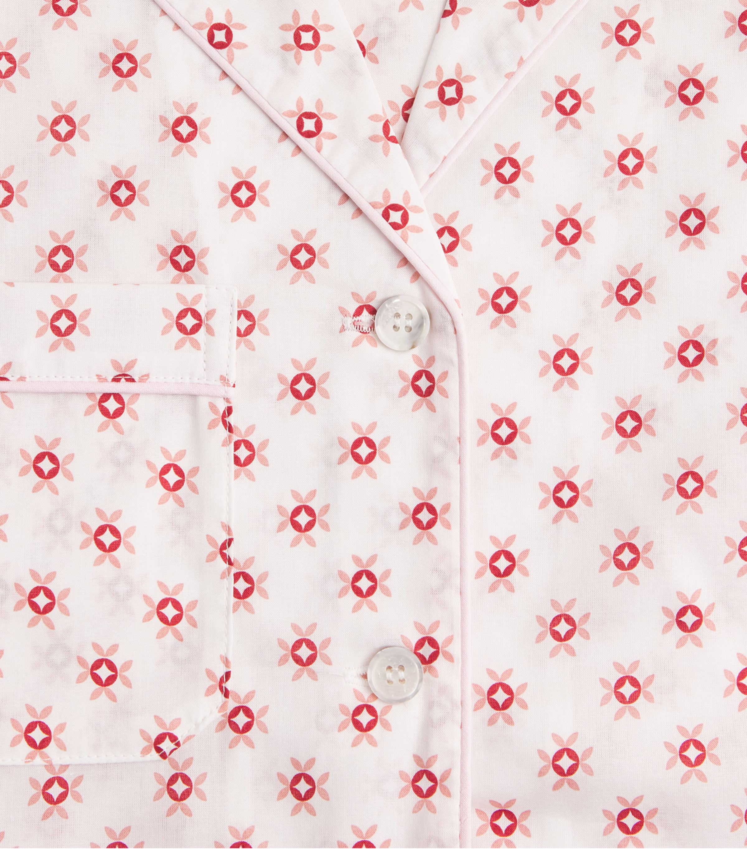 Derek Rose Womens Geometric Nelson Pyjama Set White Image 6