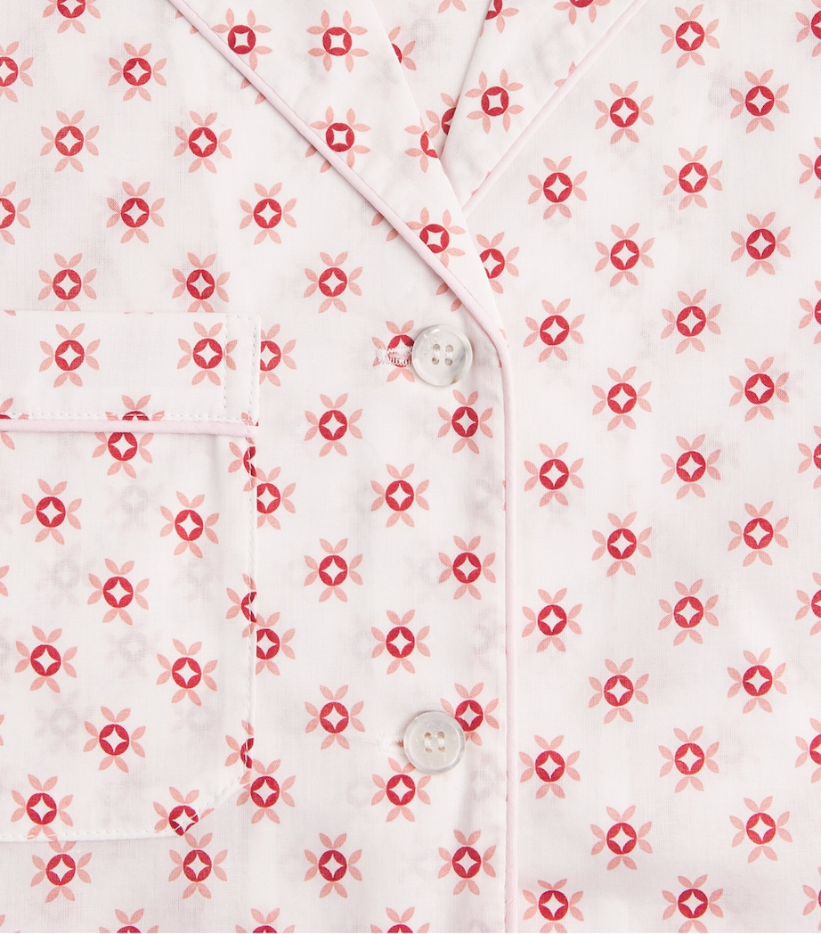 Derek Rose Womens Geometric Nelson Pyjama Set White Image 6