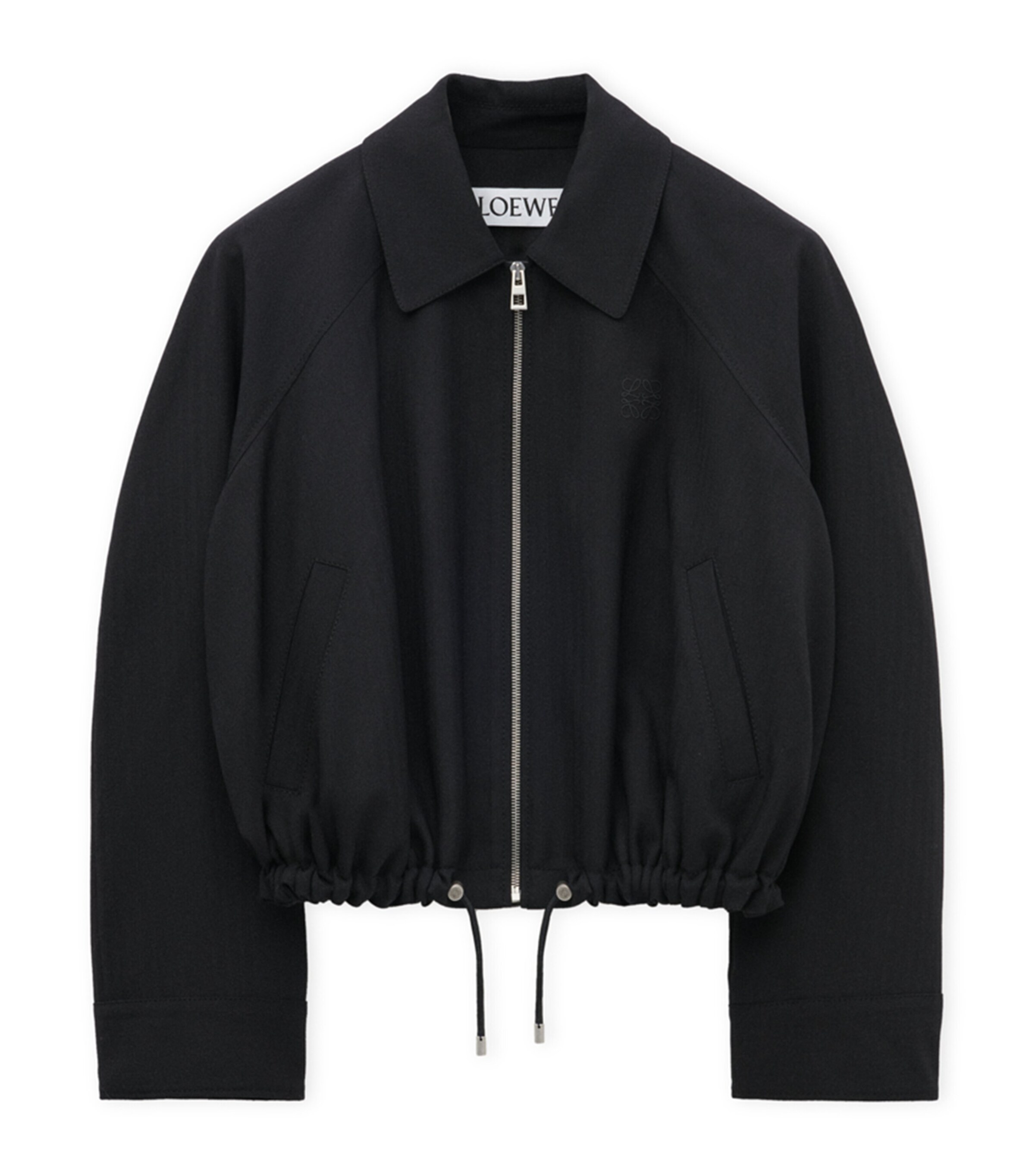 Wool-Blend Balloon Jacket BLACK Image 1