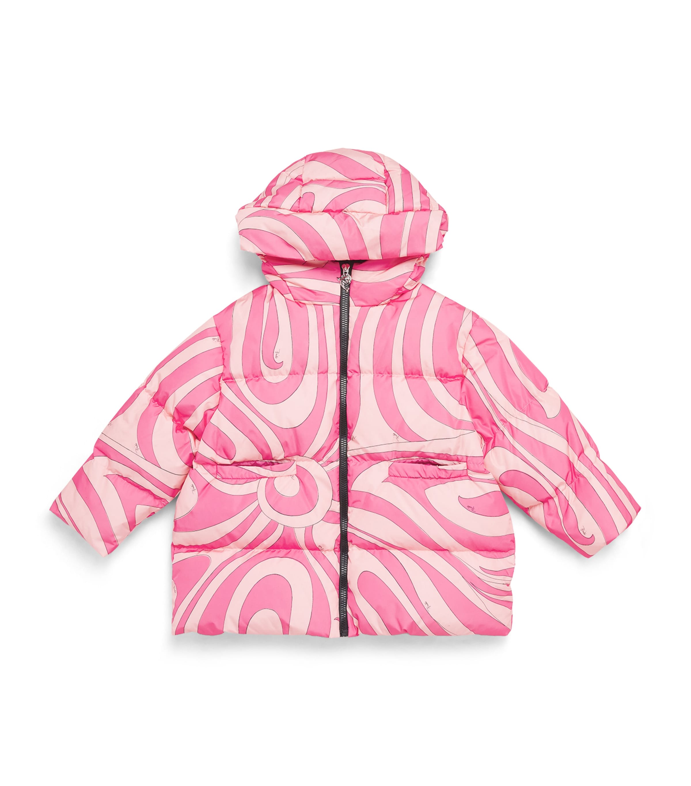 PUCCI Junior Printed Down Puffer Jacket (4-14 Years) Pink/black Image 1