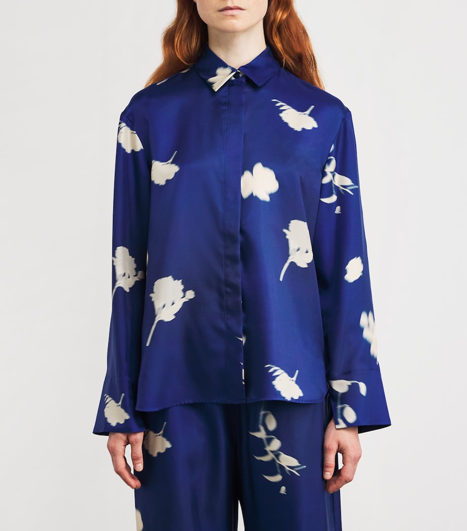 MM Womens Silk Eraclea Shirt China Blue Image 3