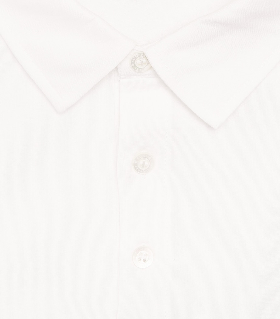 Sunspel Mens Supima Cotton Polo Shirt Whaa White Image 6