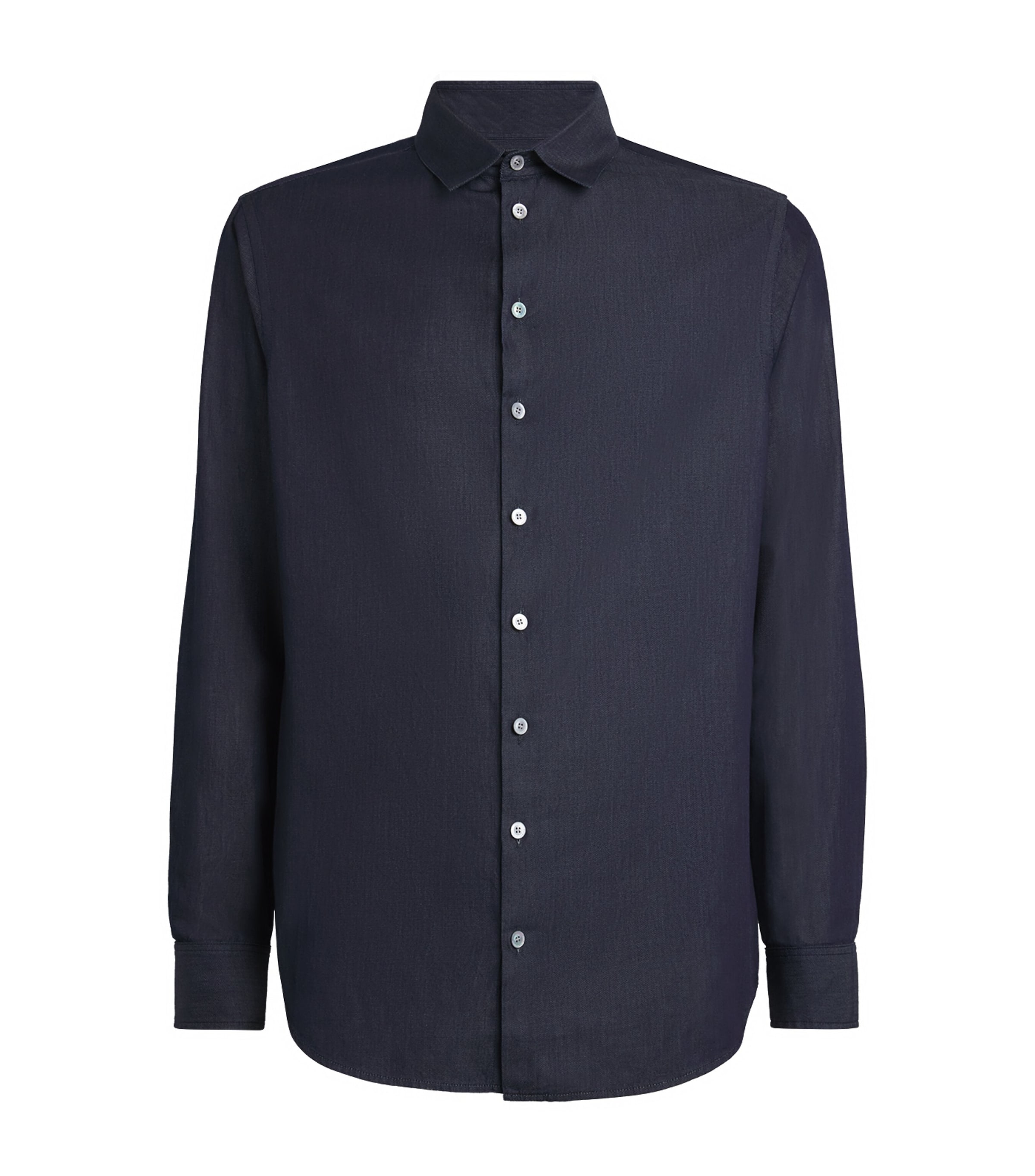 Giorgio Armani Denim Shirt In Blue