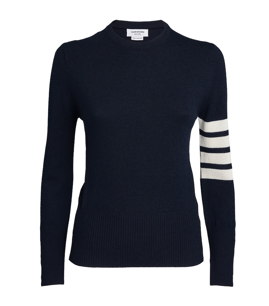 Cashmere 4-Bar Sweater NAVY Image 1