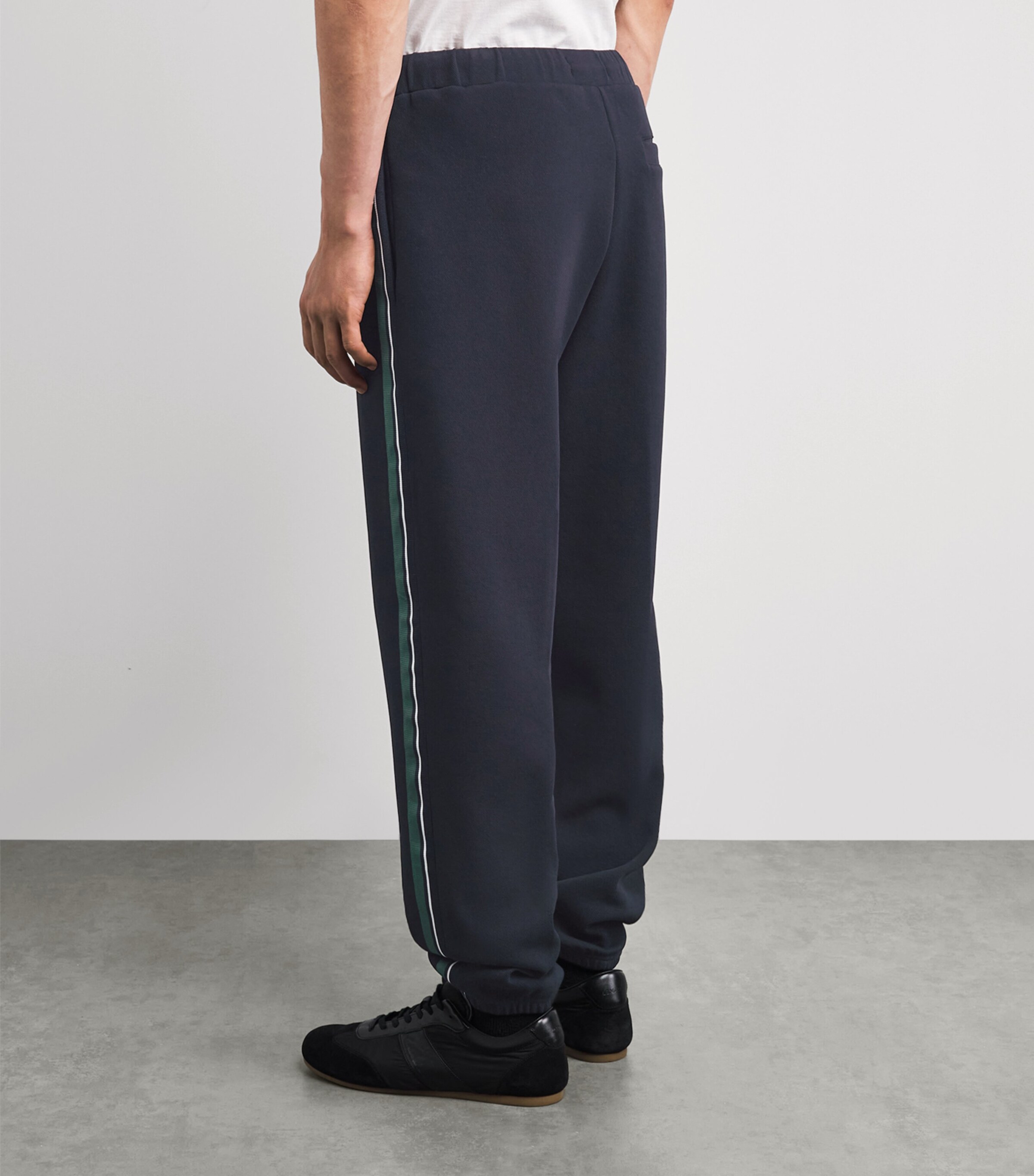 Fred Perry Mens Contrast Tape Sweatpants Navy Image 5