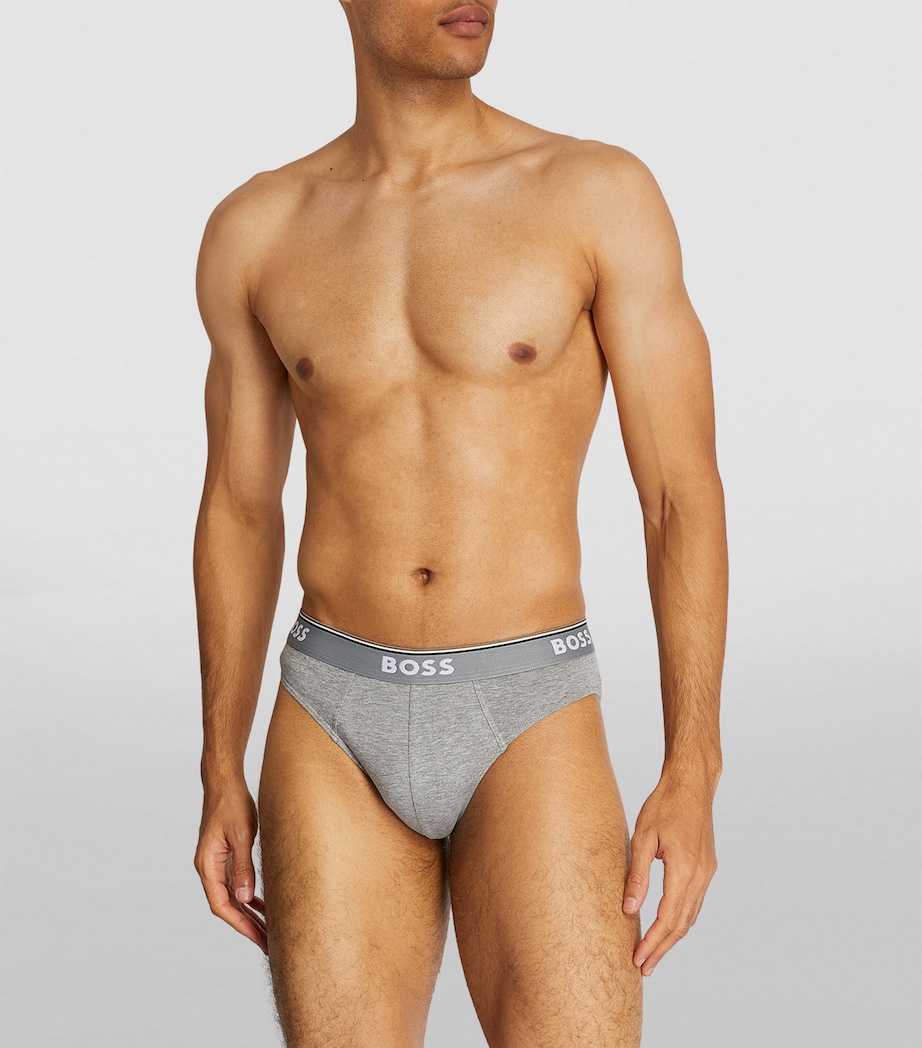 Stretch-Cotton Logo Print Briefs (Pack of 3) 999/MULTI Image 2