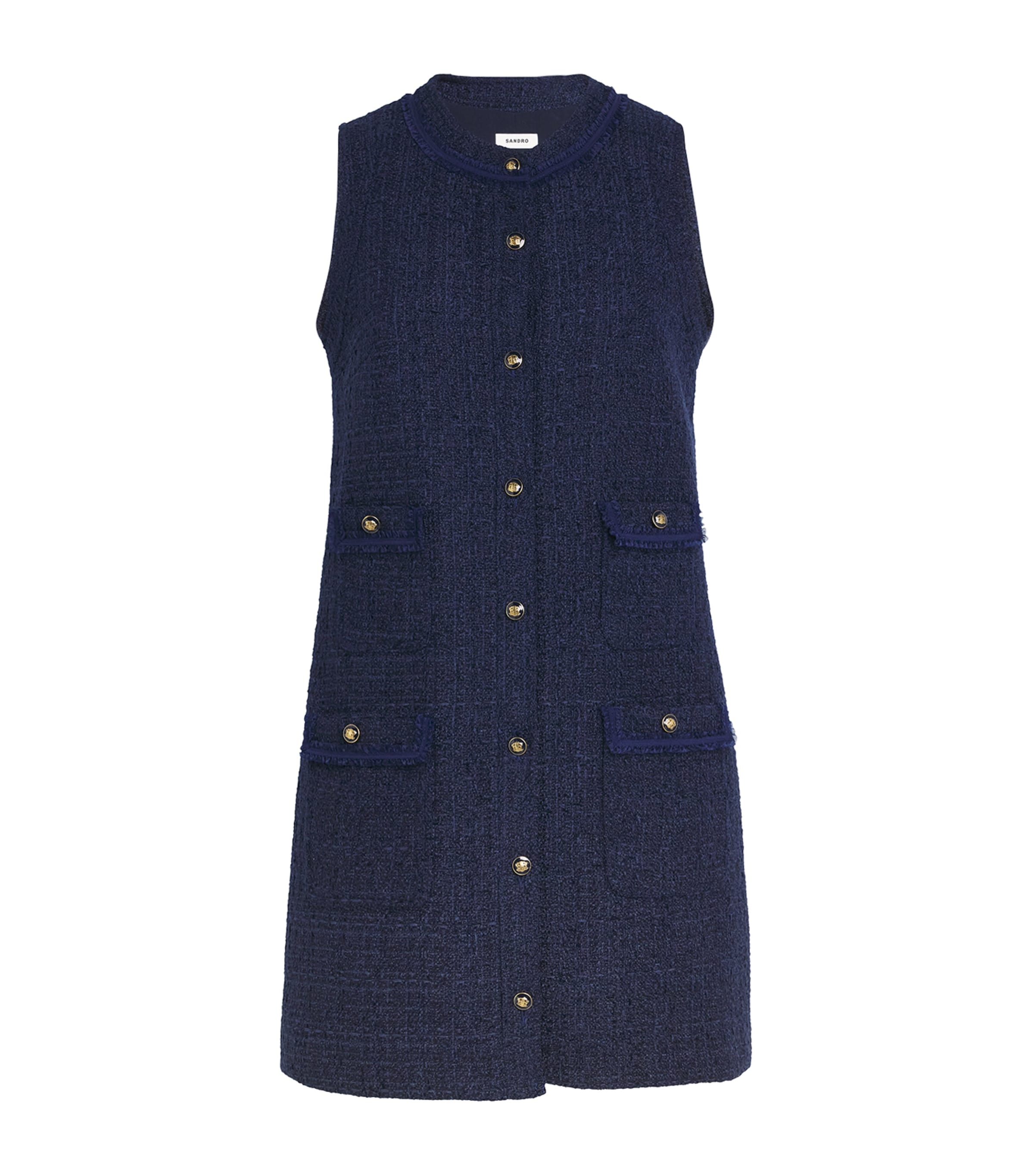Tweed Mini Dress NAVY BLUE Image 1