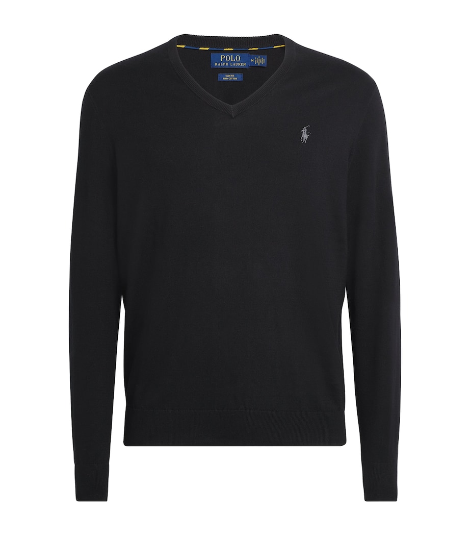 Cotton Polo Pony Sweater POLO BLACK Image 1