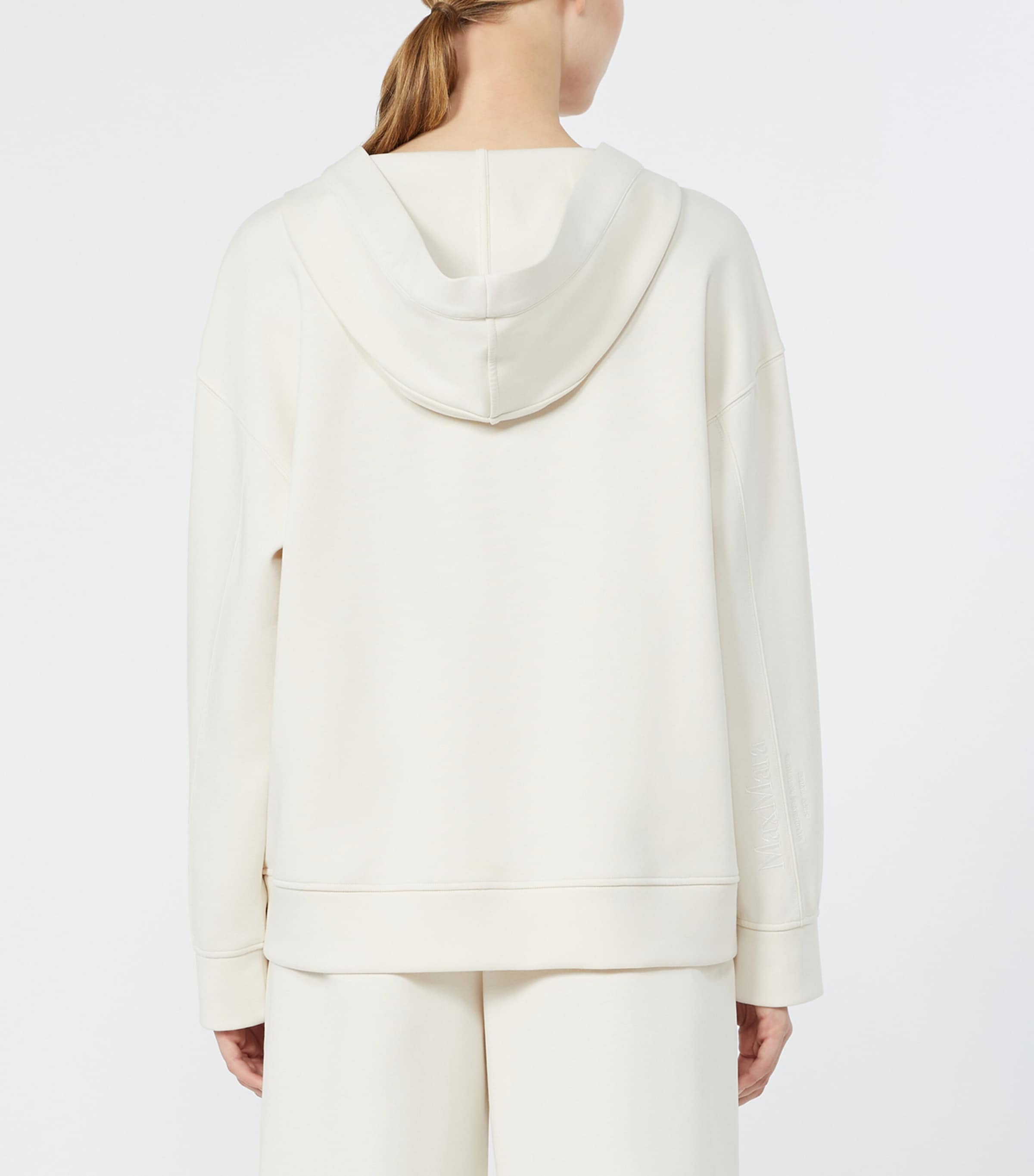 Max Mara Womens Hooded V-Neck Sweatshirt Natural Image 4