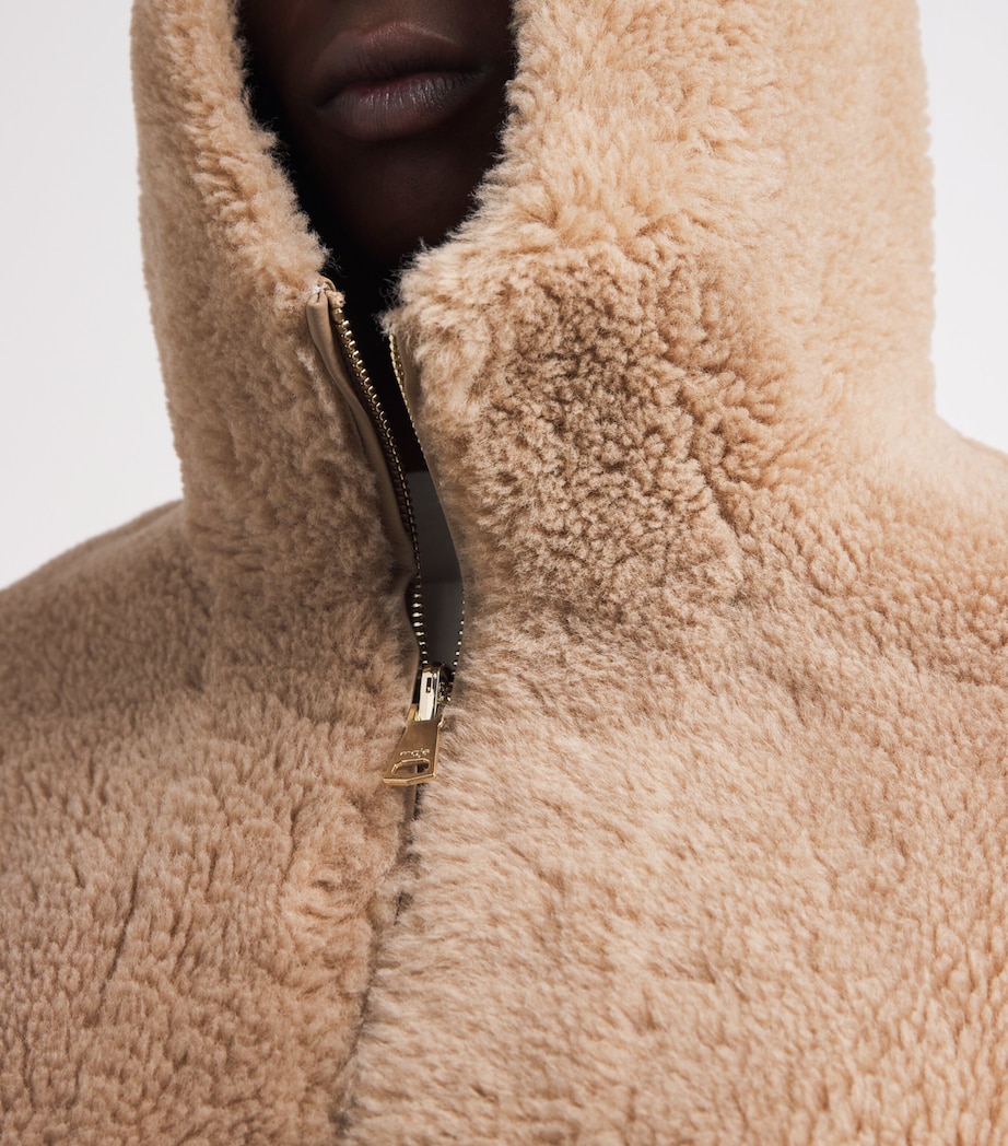 Faux Shearling Reversible Coat CAMEL Image 7