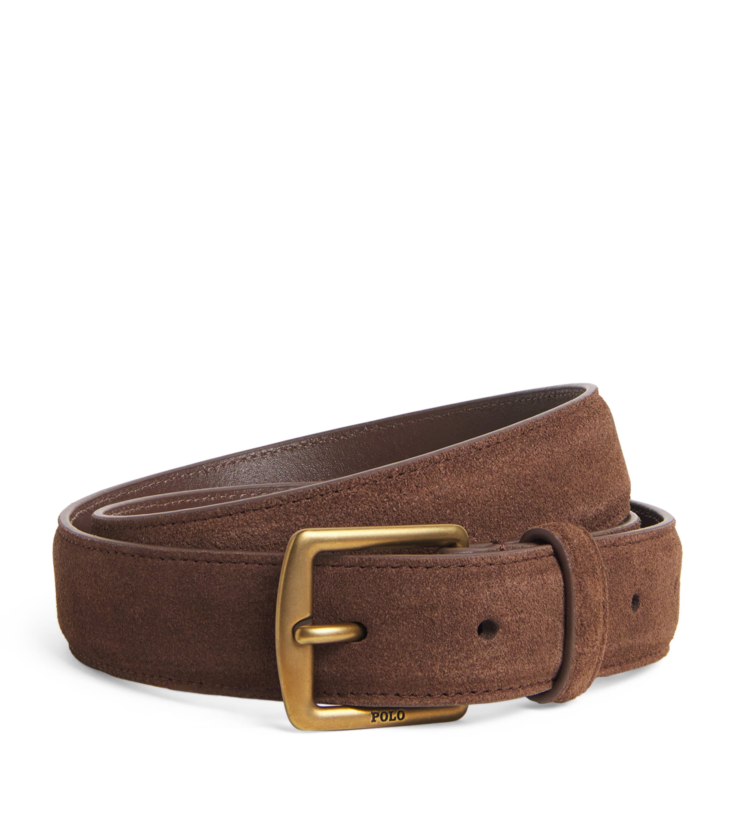 Polo Ralph Lauren Brown Suede Buckle Belt Harrods AU