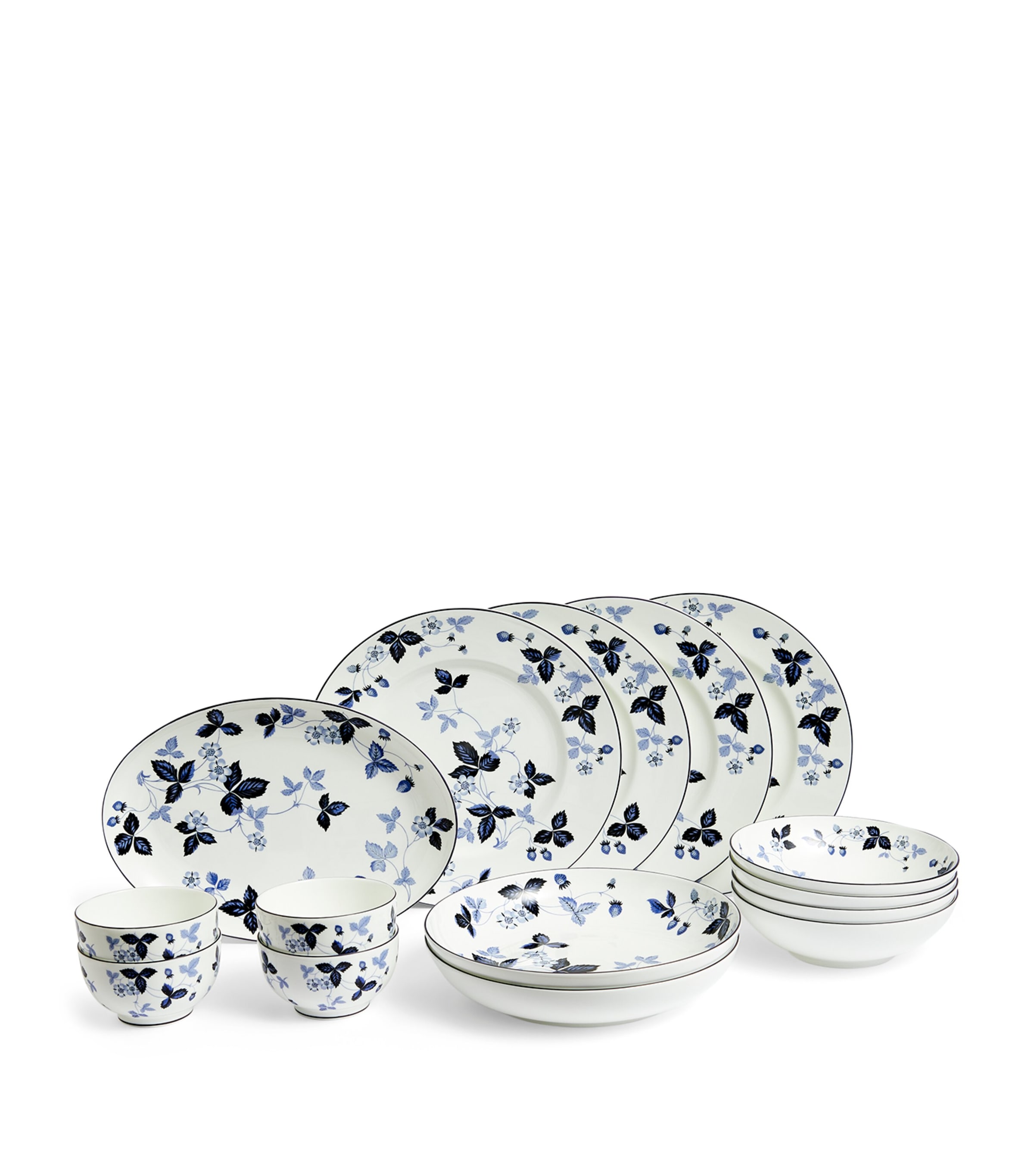 Wild Strawberry Inky Blue 15-Piece Dinner Set MULTI Image 1