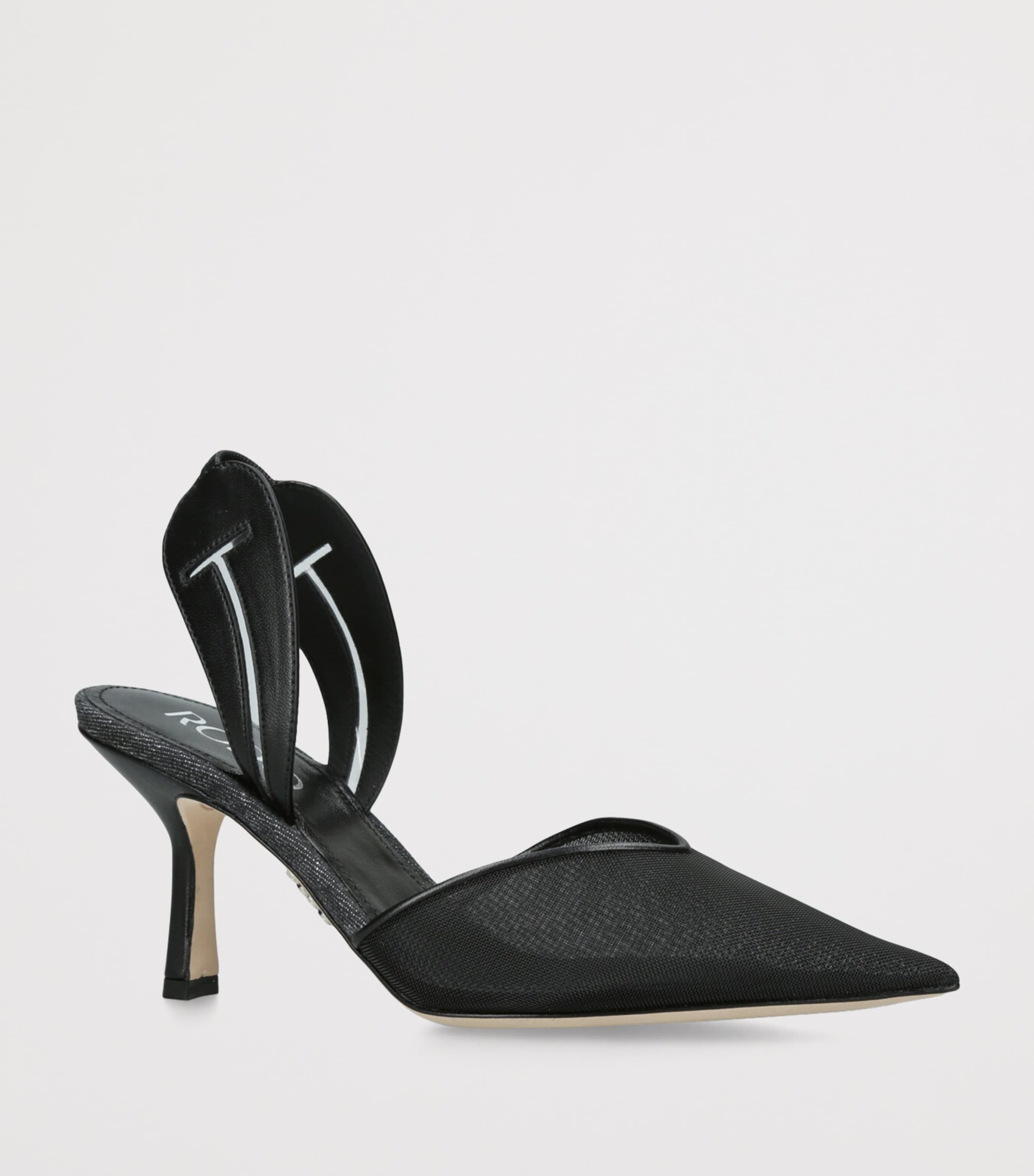 Rodo Womens Mesh Aira Slingback Pumps 80 Black Image 3