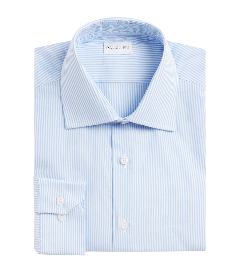 Cotton Stripe Shirt 03 LIGHT BLUE Image 1