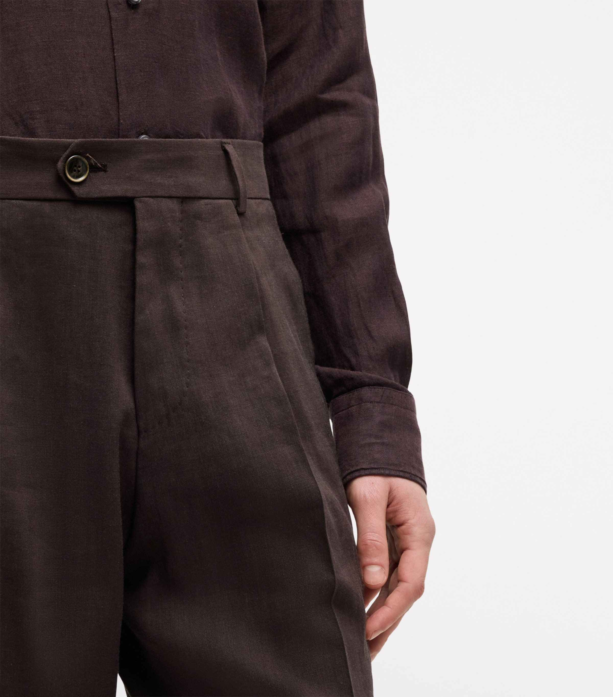Linen-Wool Tailored Trousers 203 Image 4