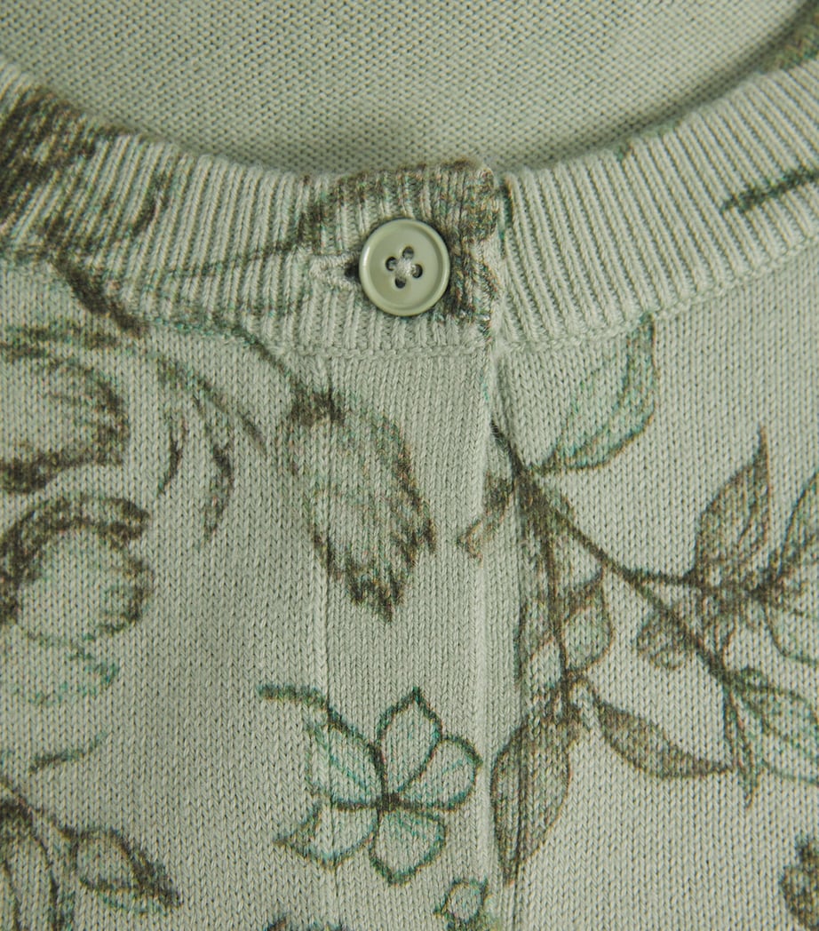 Alice+Olivia Womens Cotton Printed Carson Cardigan Grdn Sage Image 6