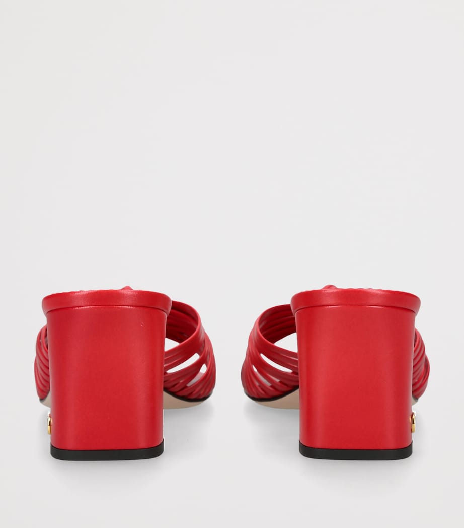 Valentino Garavani Leather Annet Heeled Mules 60 Red Image 2