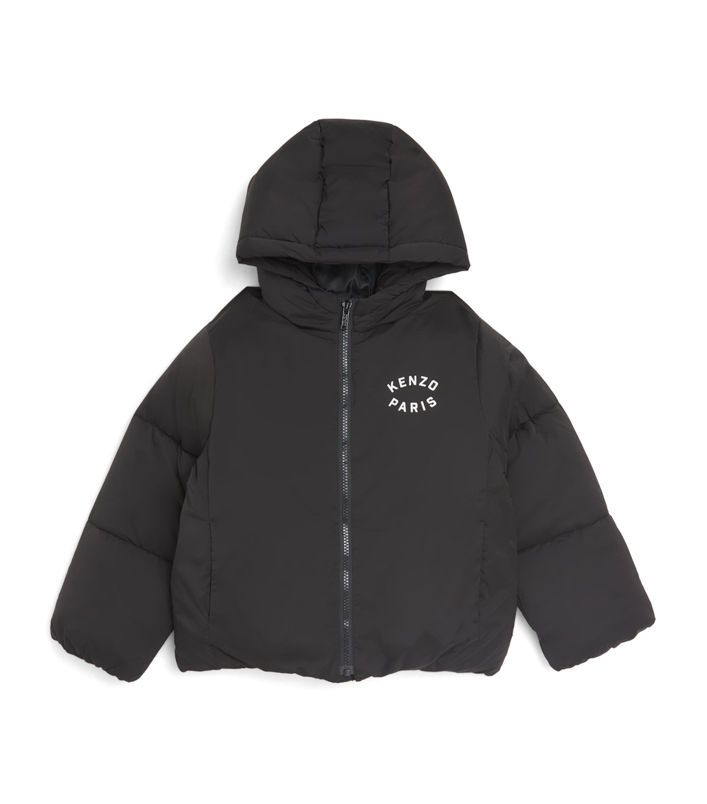 Tiger Logo Puffer Jacket (2-14 Years) BLACK Image 1