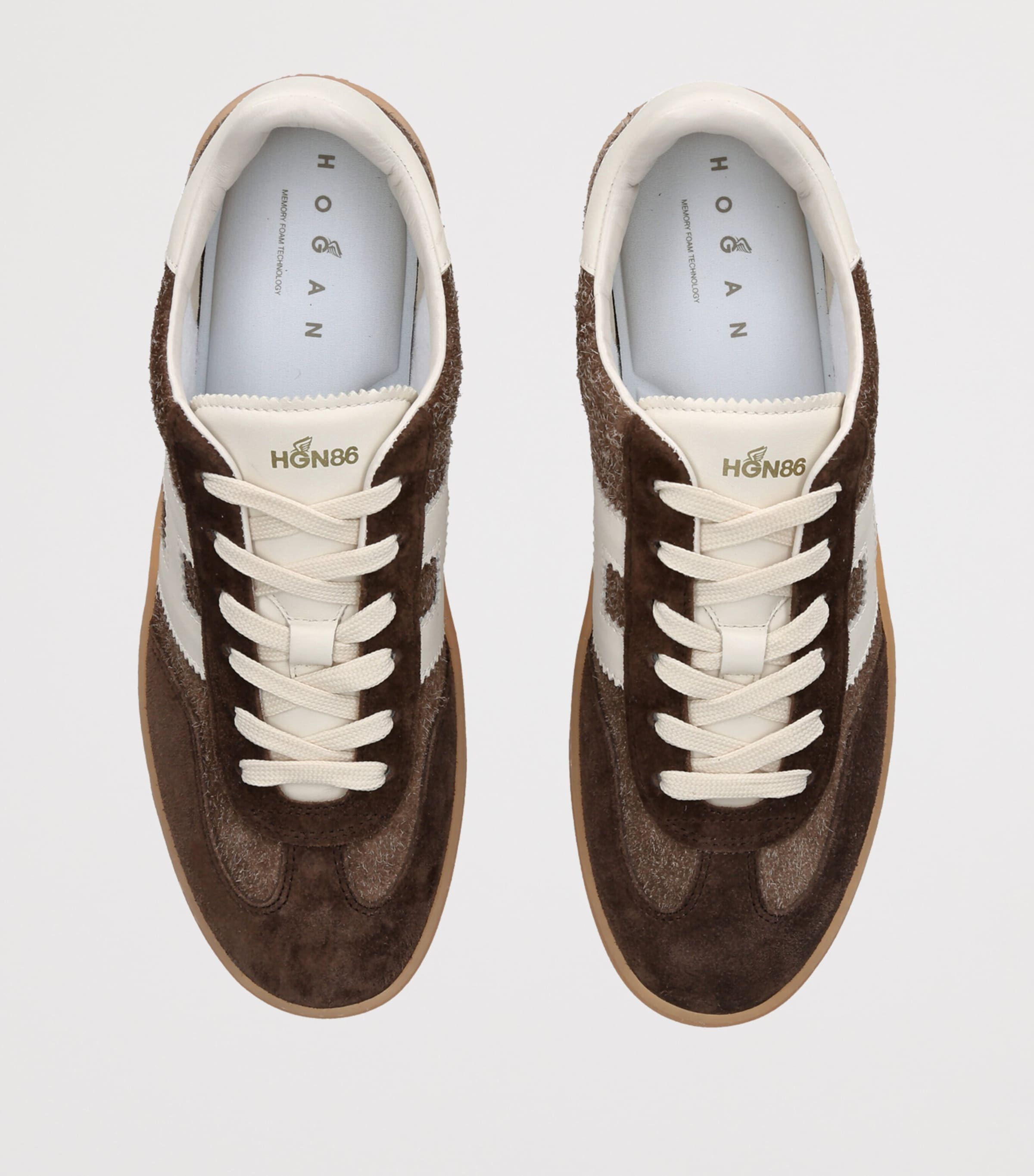 Hogan Suede Cool H Sneakers Mid Brown Image 3