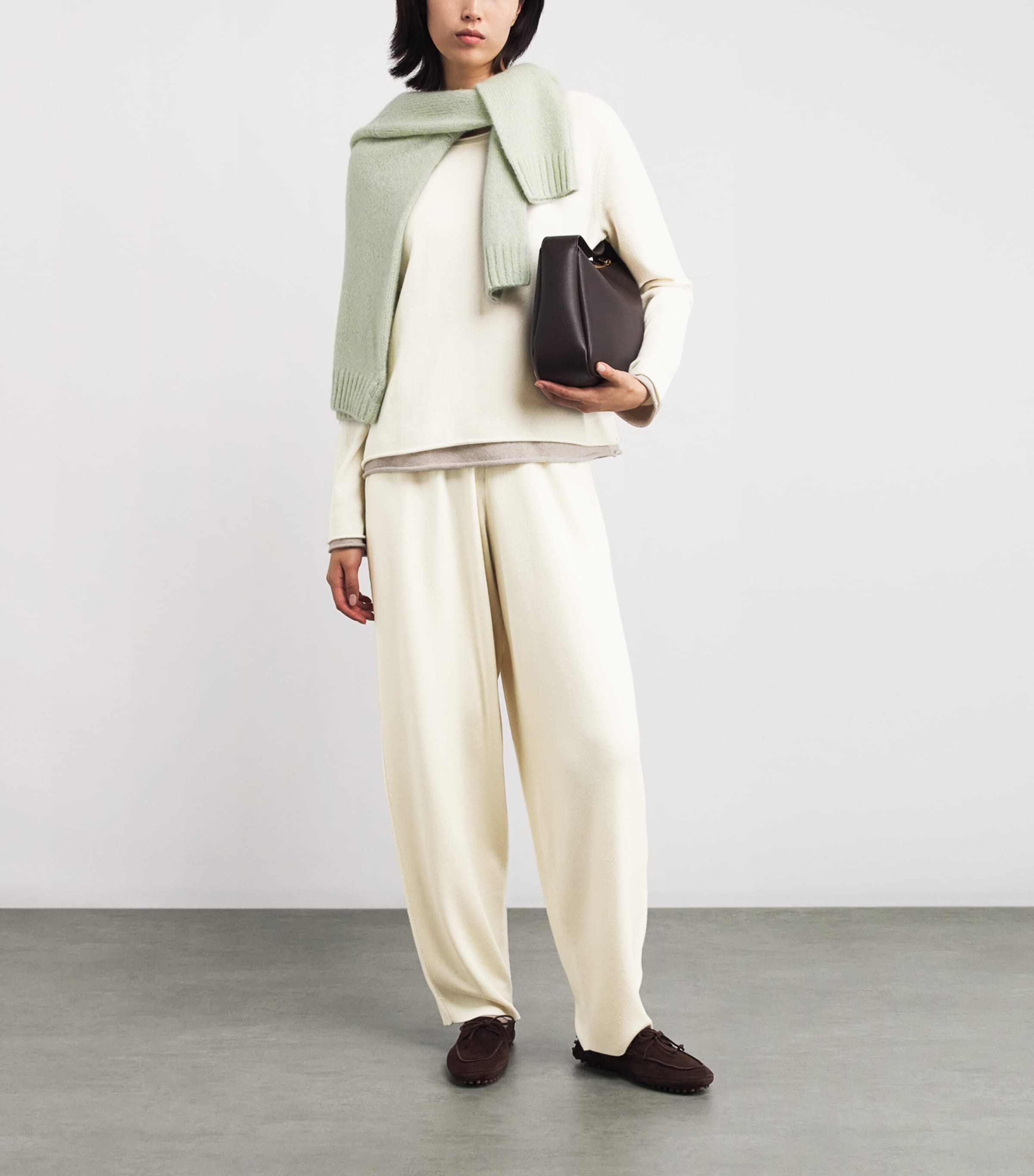 Cashmere Hayden Straight Sweatpants IVORY Image 2