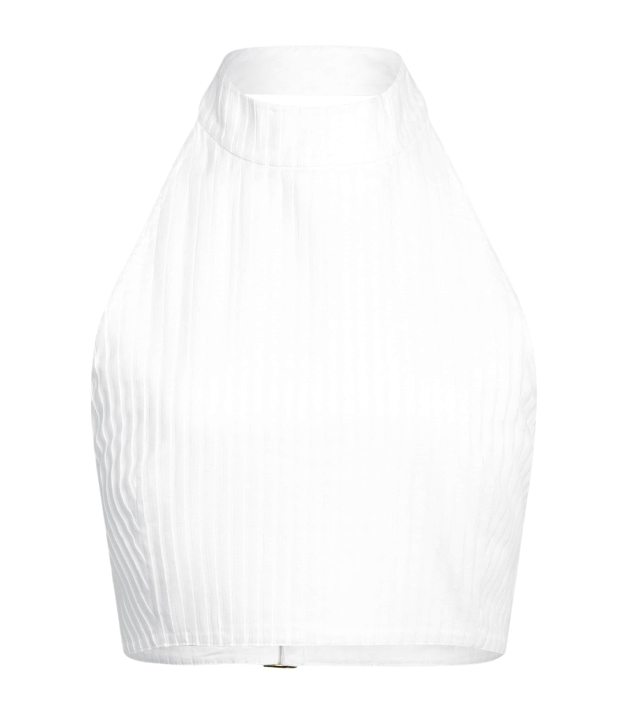 Alaïa Cotton Plastron Top In White