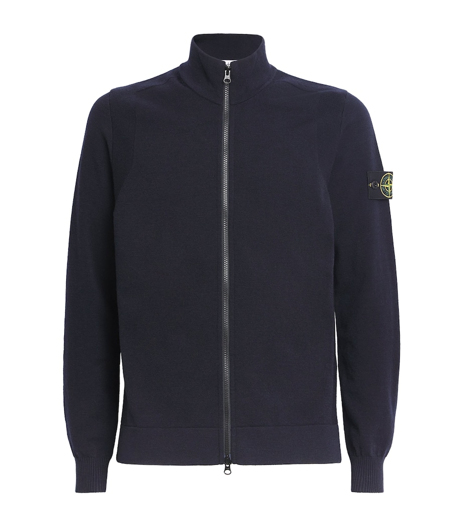 Wool-Blend Zip-Up Cardigan V0020 Image 1