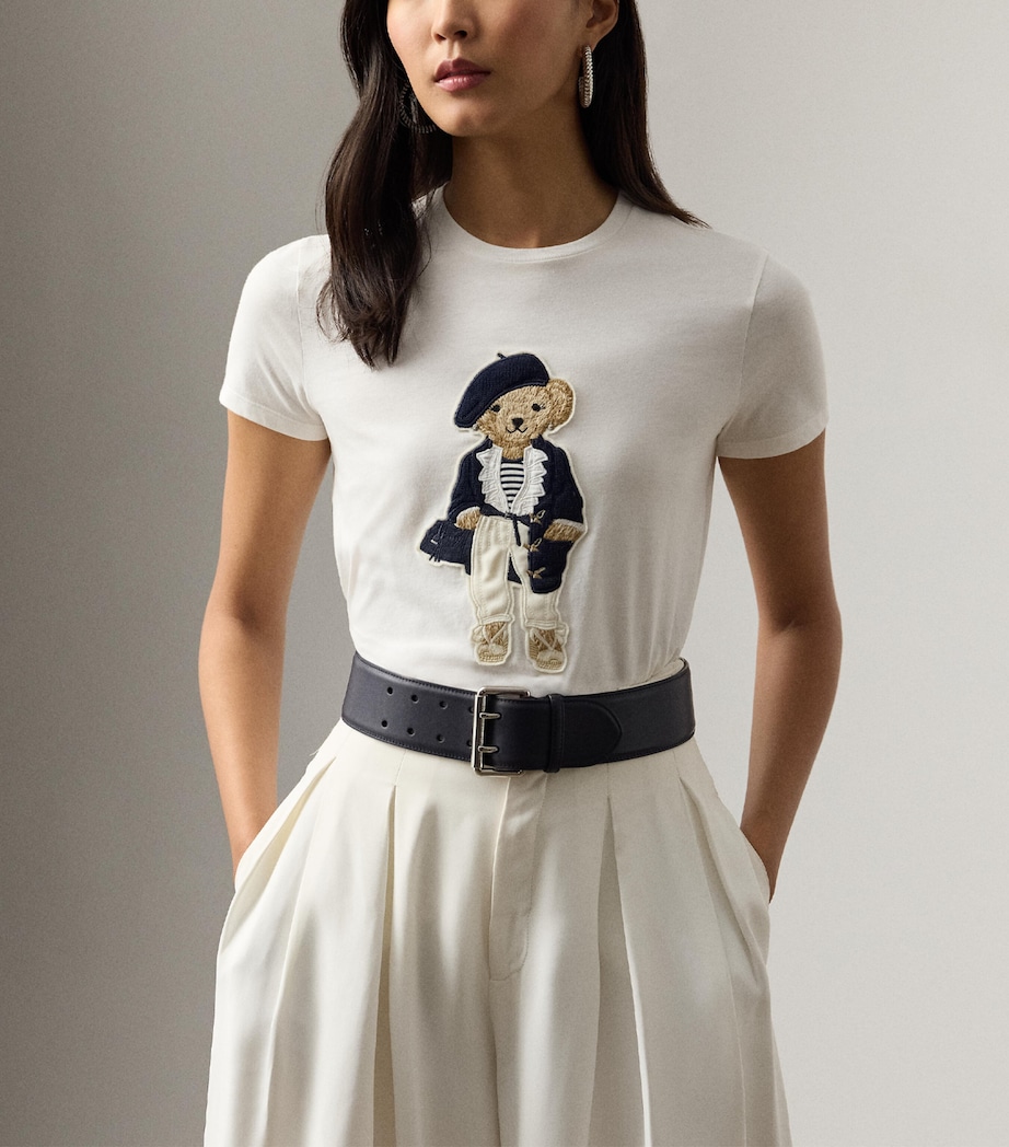 Cotton Polo Bear T-Shirt NATURAL-101 Image 4