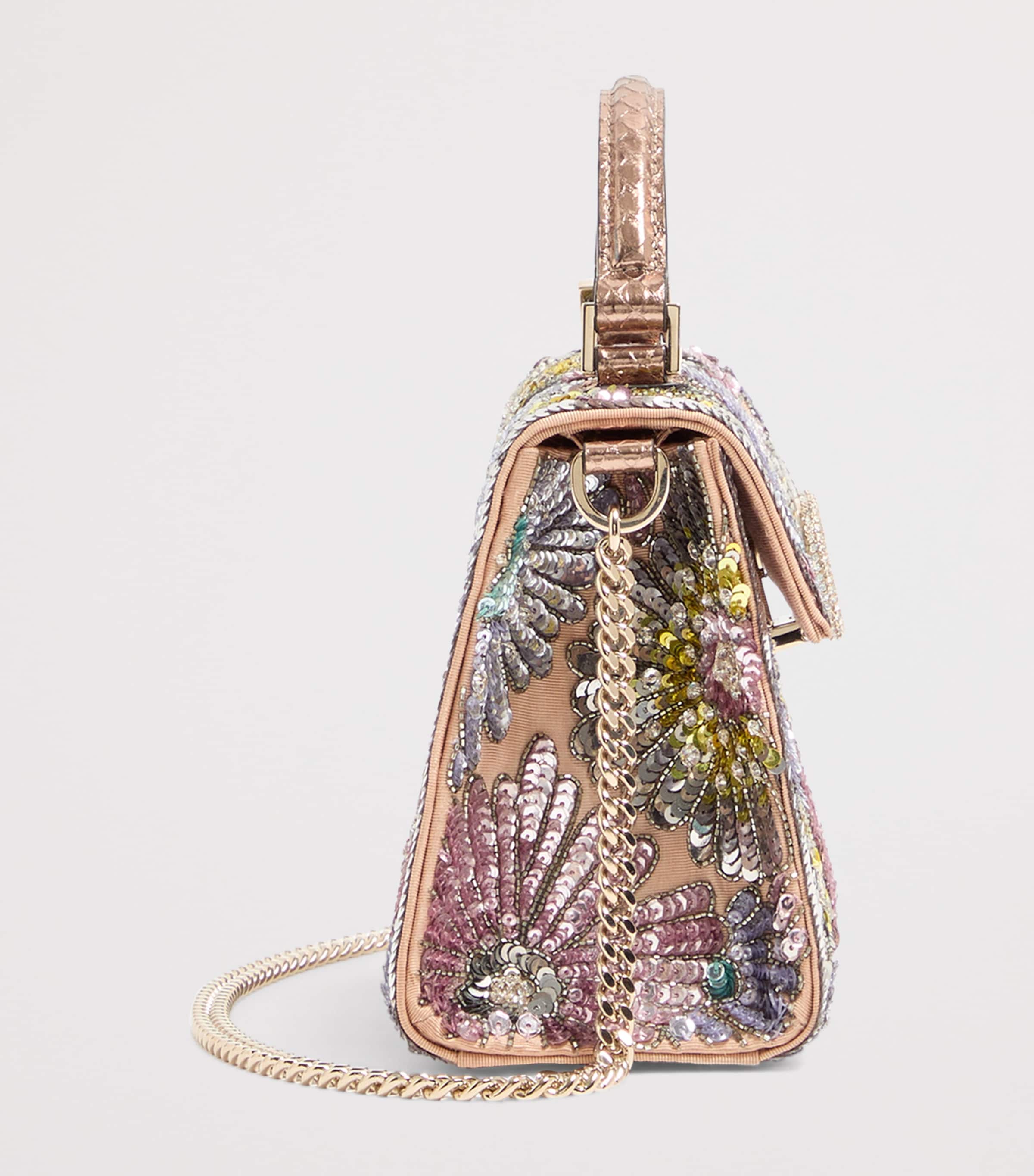 Valentino Garavani Sequinned VSLING Top-Handle Bag Image 3