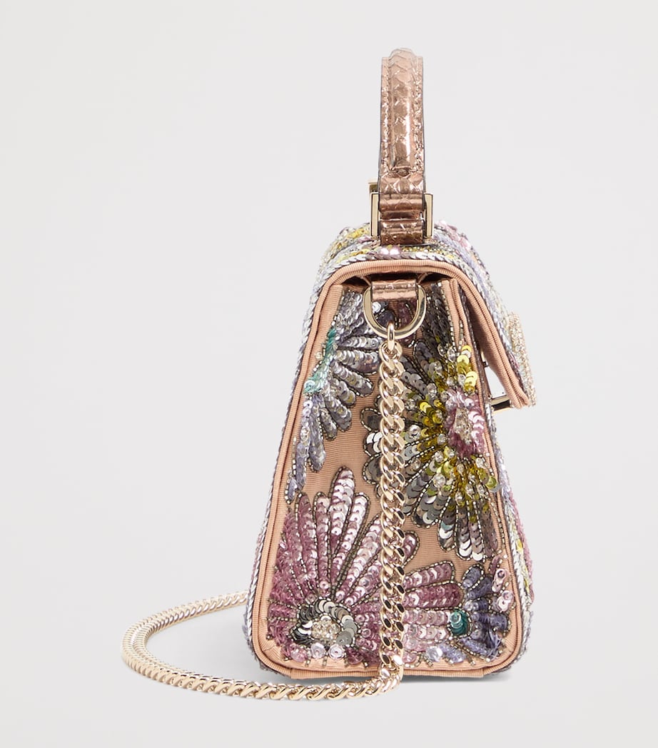 Valentino Garavani Sequinned VSLING Top-Handle Bag Image 3