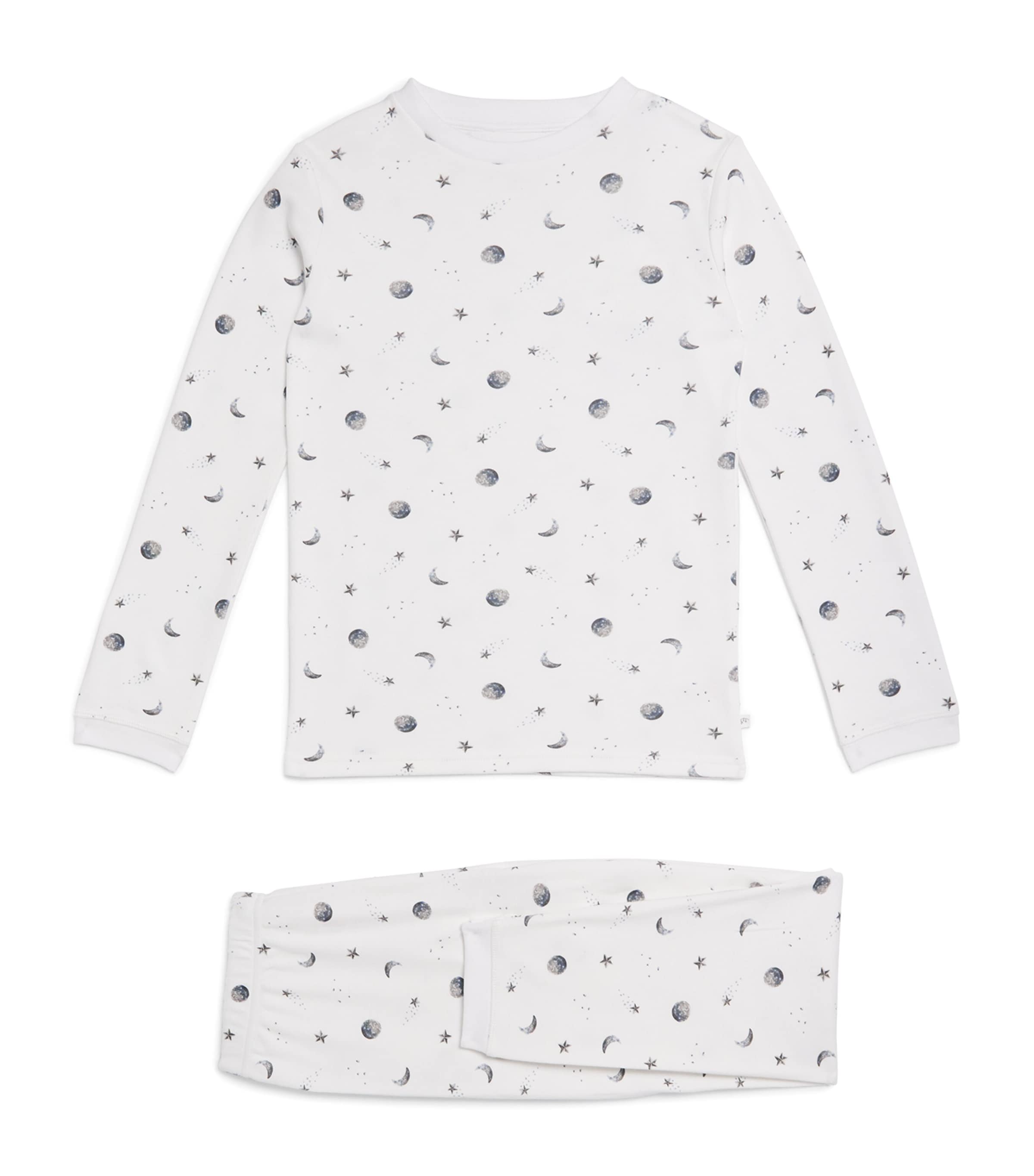 Rosa & Blue Kids' Starlit Pyjama Set In White