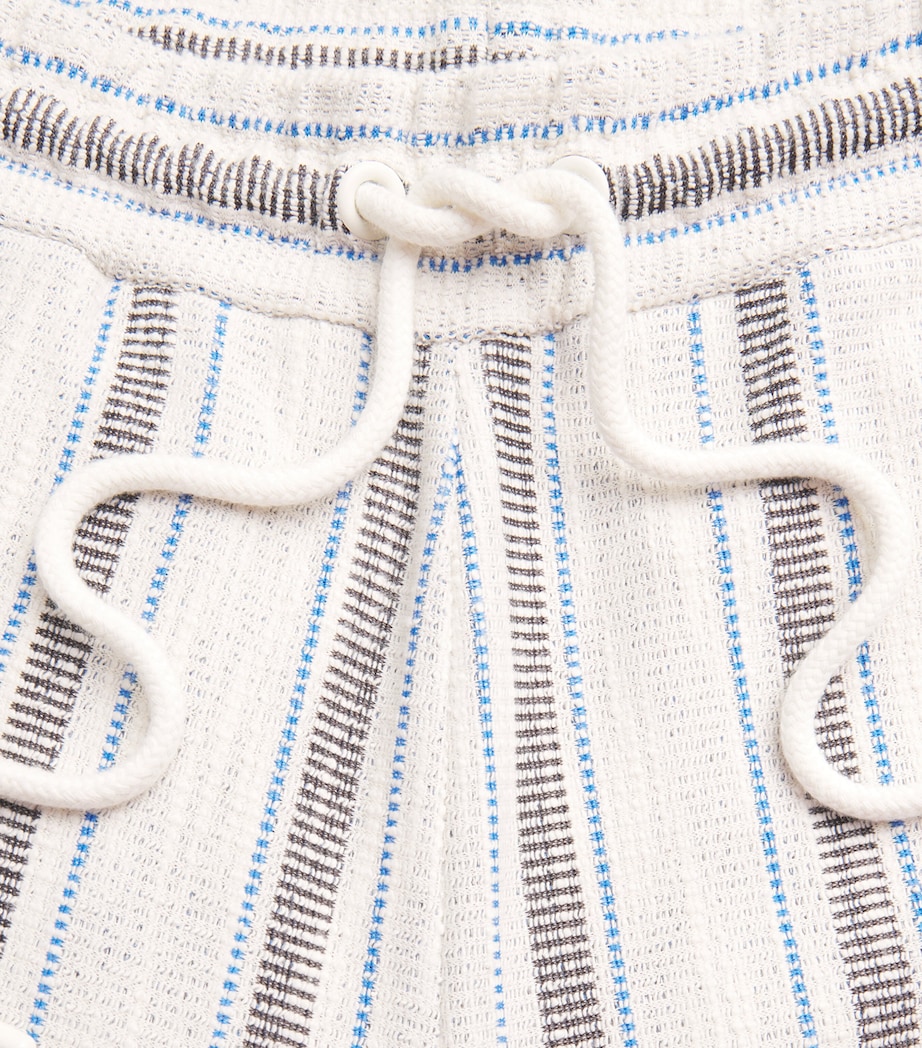 ME+EM Womens Stripe Cropped Wide-Leg Trousers Light Cream Multi Image 6