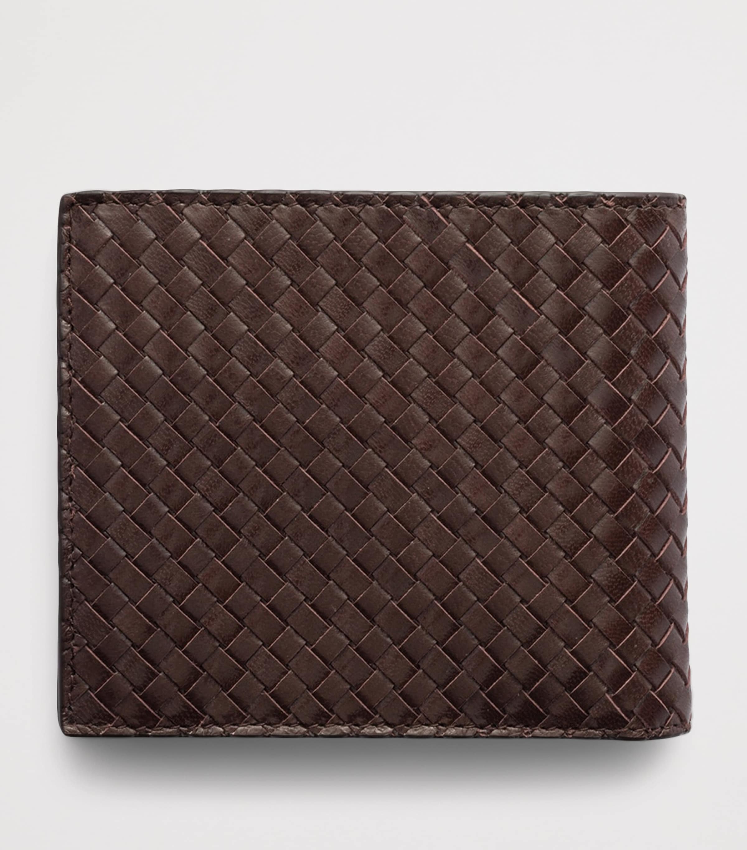 Prada Leather Woven Wallet Brown Image 3