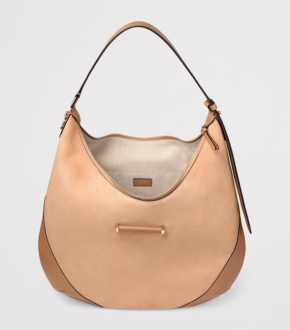 Bar Medium Suede Shoulder Bag TOFFEE/TOFFEE/SHINY Image 4