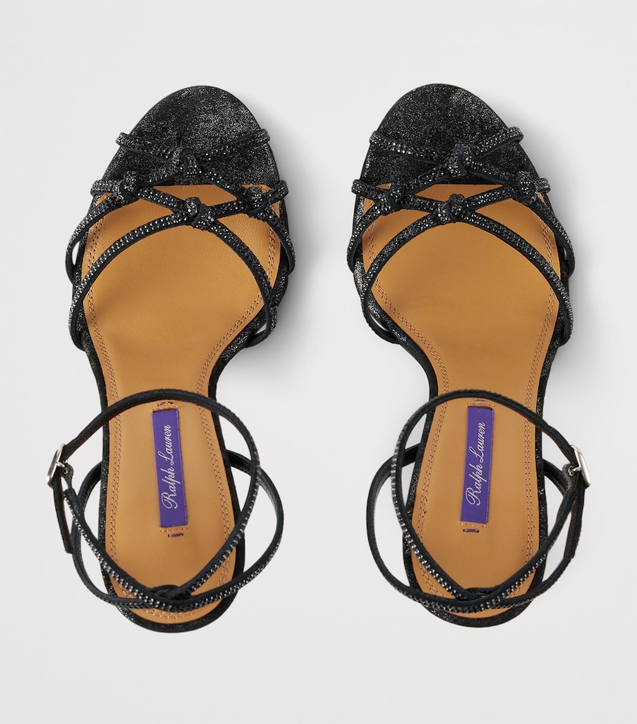 Leather Embellished Kiera Sandals 95 BLACK Image 4